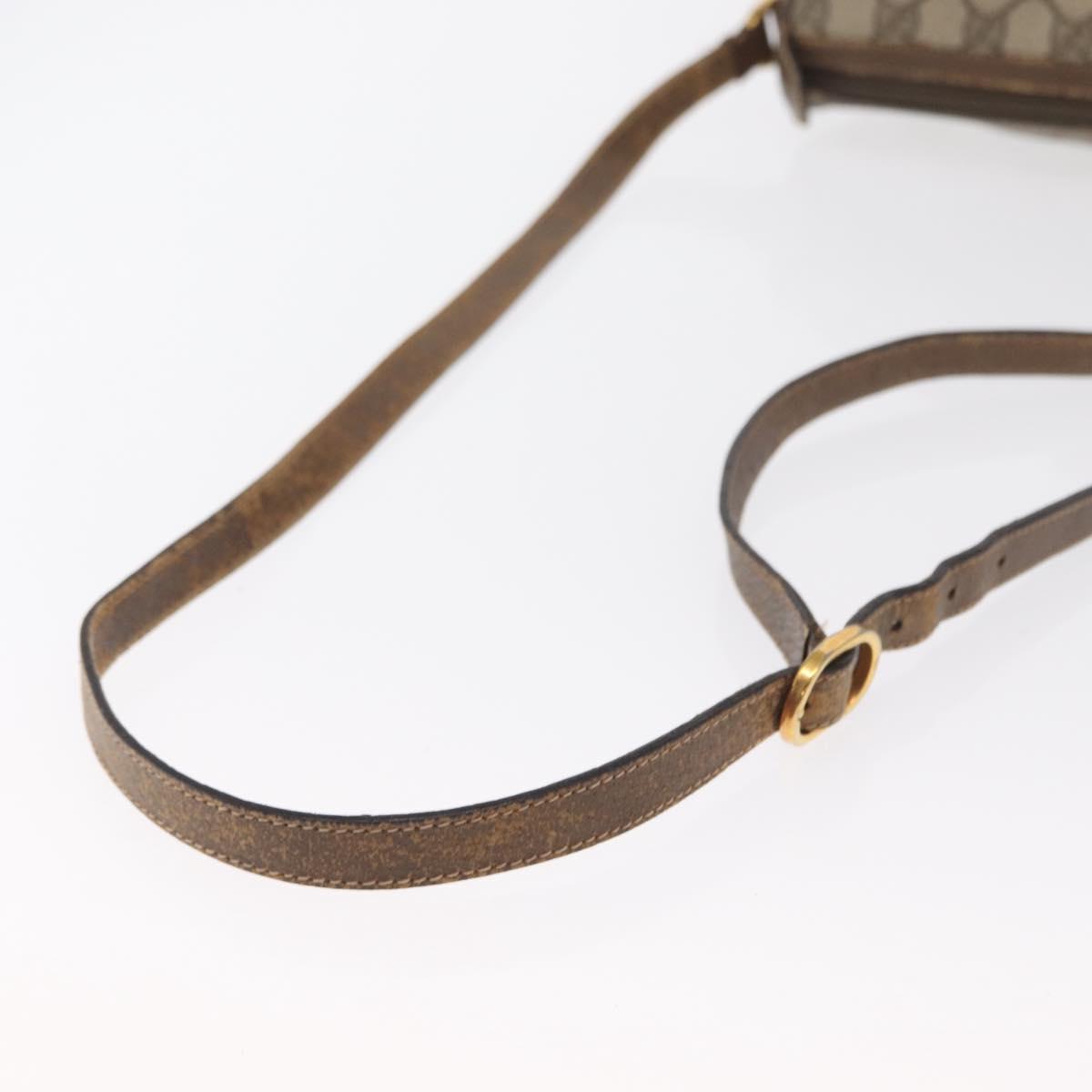 GUCCI GG Supreme Web Sherry Line Bag PVC Beige Gold 89 02 032 Auth 170516
