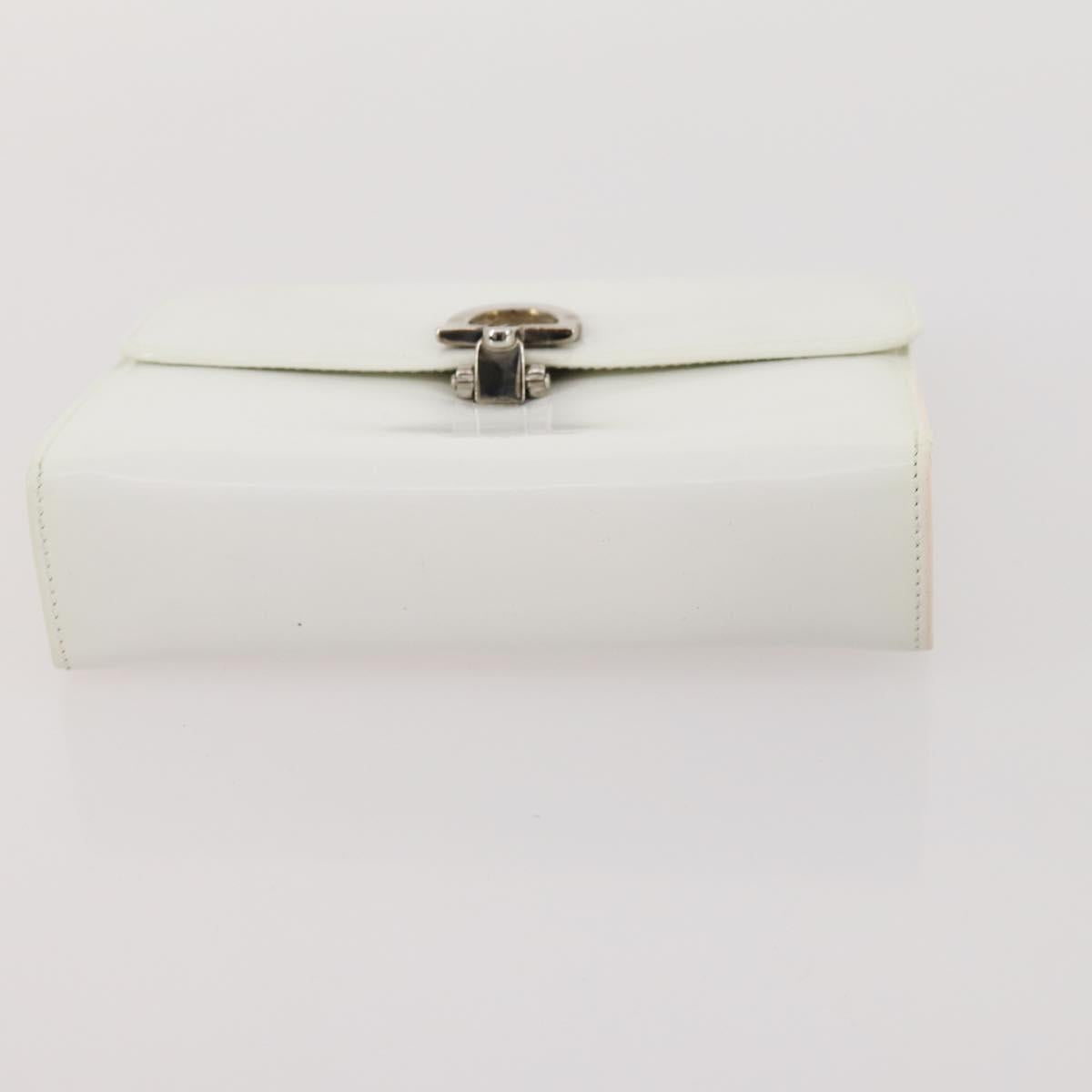 Salvatore Ferragamo Shoulder Bag Patent leather 5 Set White Black Auth 170521