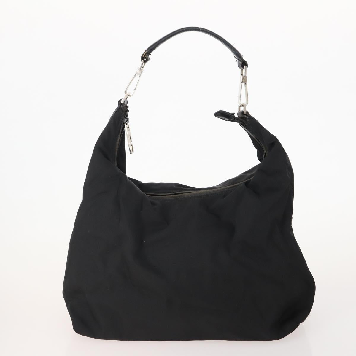 GUCCI GG Supreme Web Sherry Line Hand Bag Suede 4 Set Black Beige Auth 170524