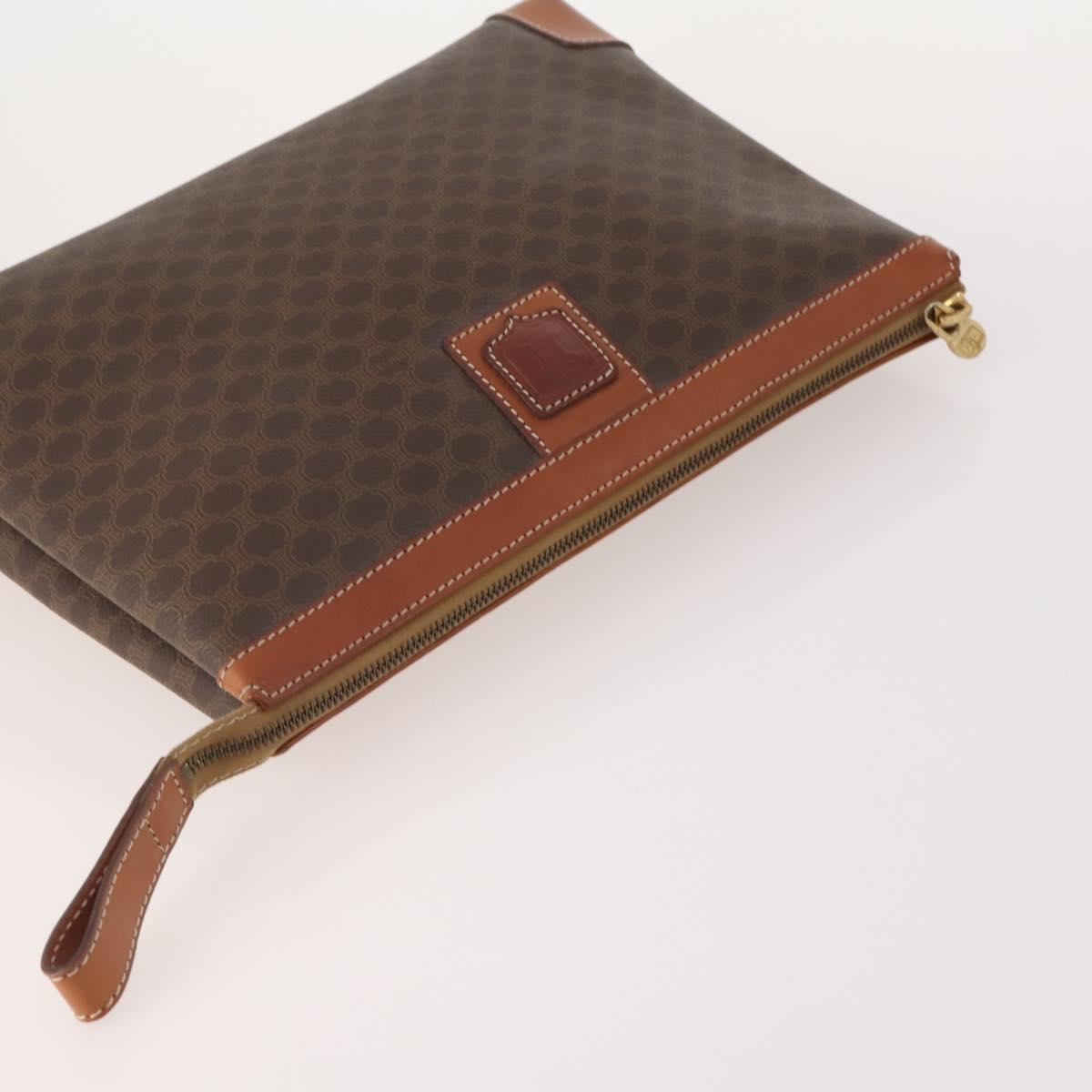 CELINE Macadam Canvas Clutch Bag PVC Leather 5 Set Brown Black beige Auth 170526