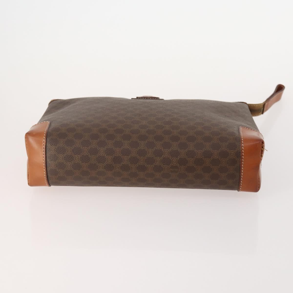 CELINE Macadam Canvas Clutch Bag PVC Leather 5 Set Brown Black beige Auth 170526
