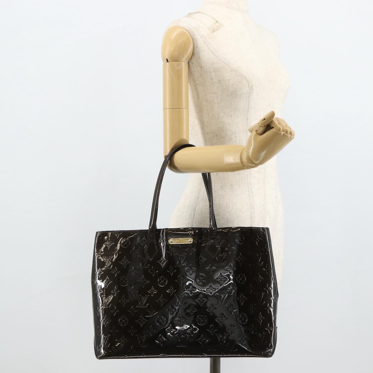 LOUIS VUITTON Monogram Vernis Wilshire GM Tote Bag Amarante M91649 Auth 170536