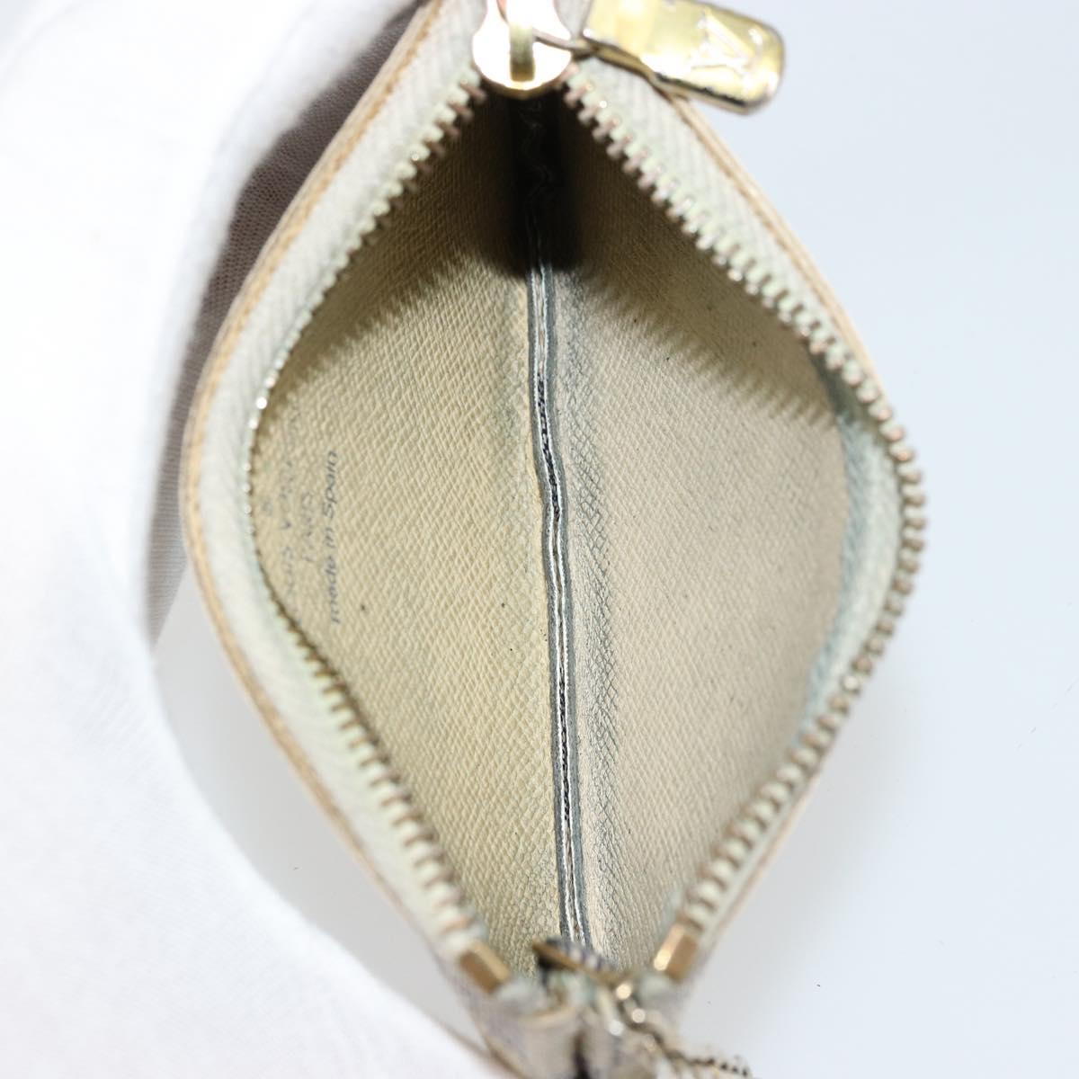 LOUIS VUITTON Damier Azur Pochette Cles Coin Purse N62659 LV Auth 170542
