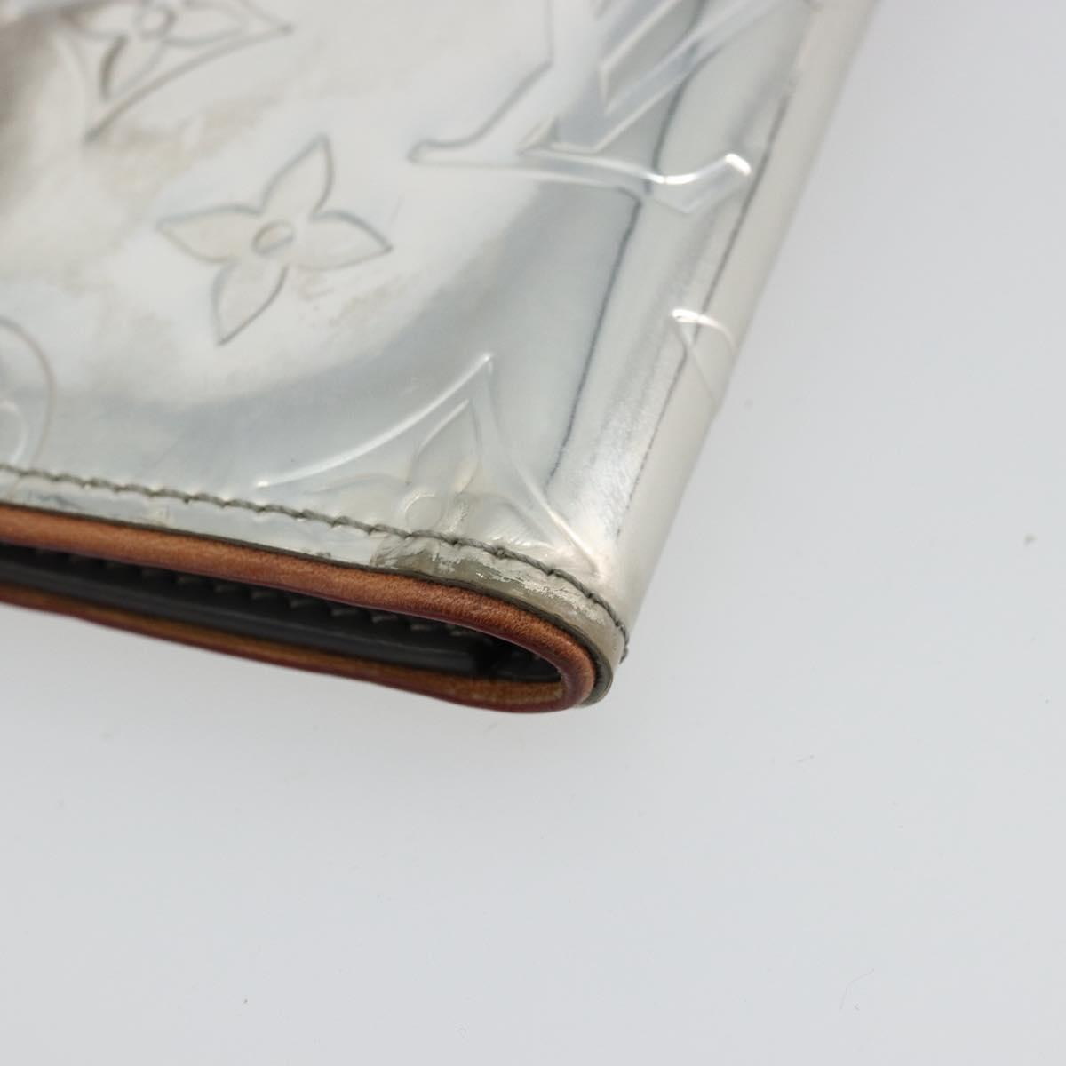 LOUIS VUITTON Mirror Portefeuille Slender Wallet Silver M80806 LV Auth 170546A