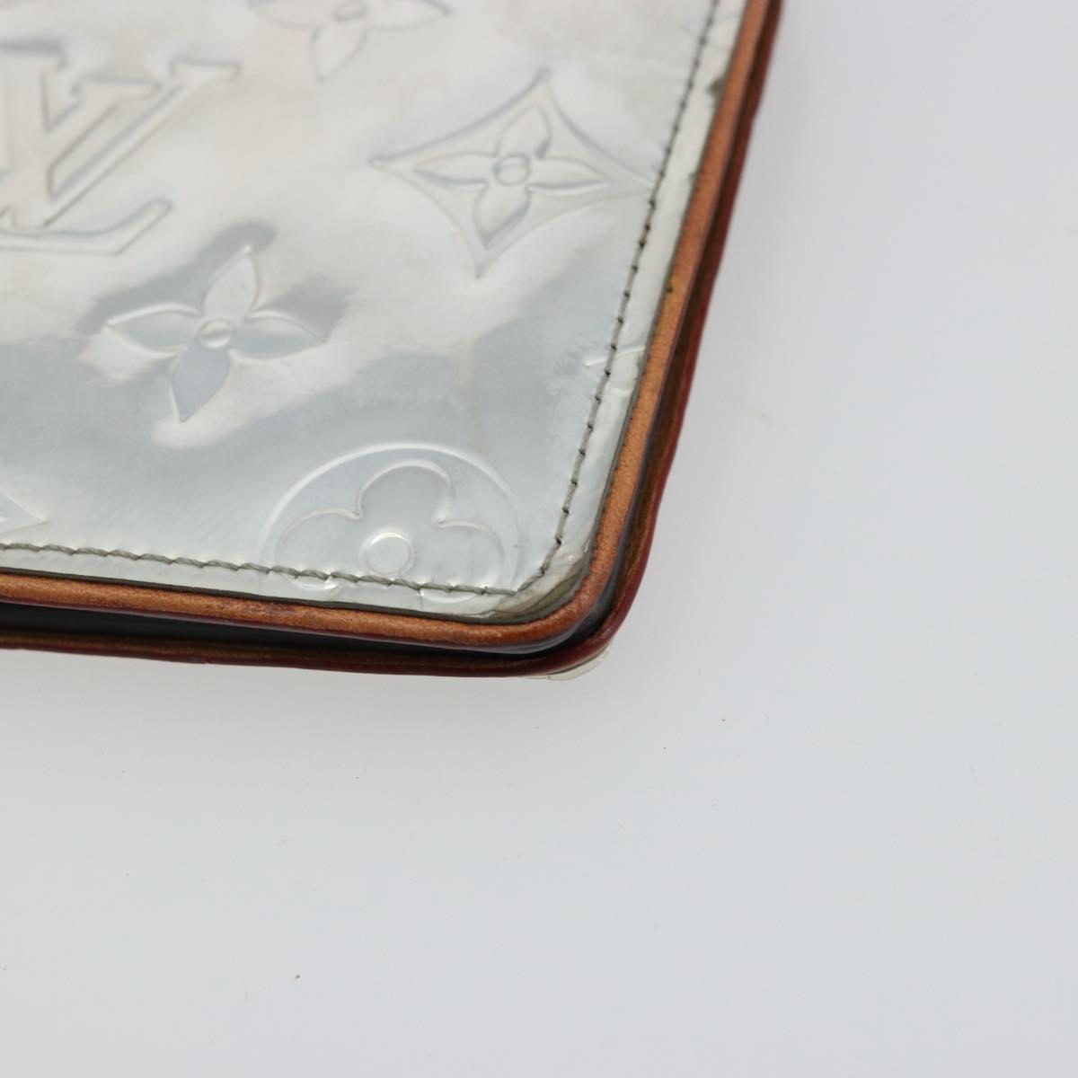 LOUIS VUITTON Mirror Portefeuille Slender Wallet Silver M80806 LV Auth 170546A
