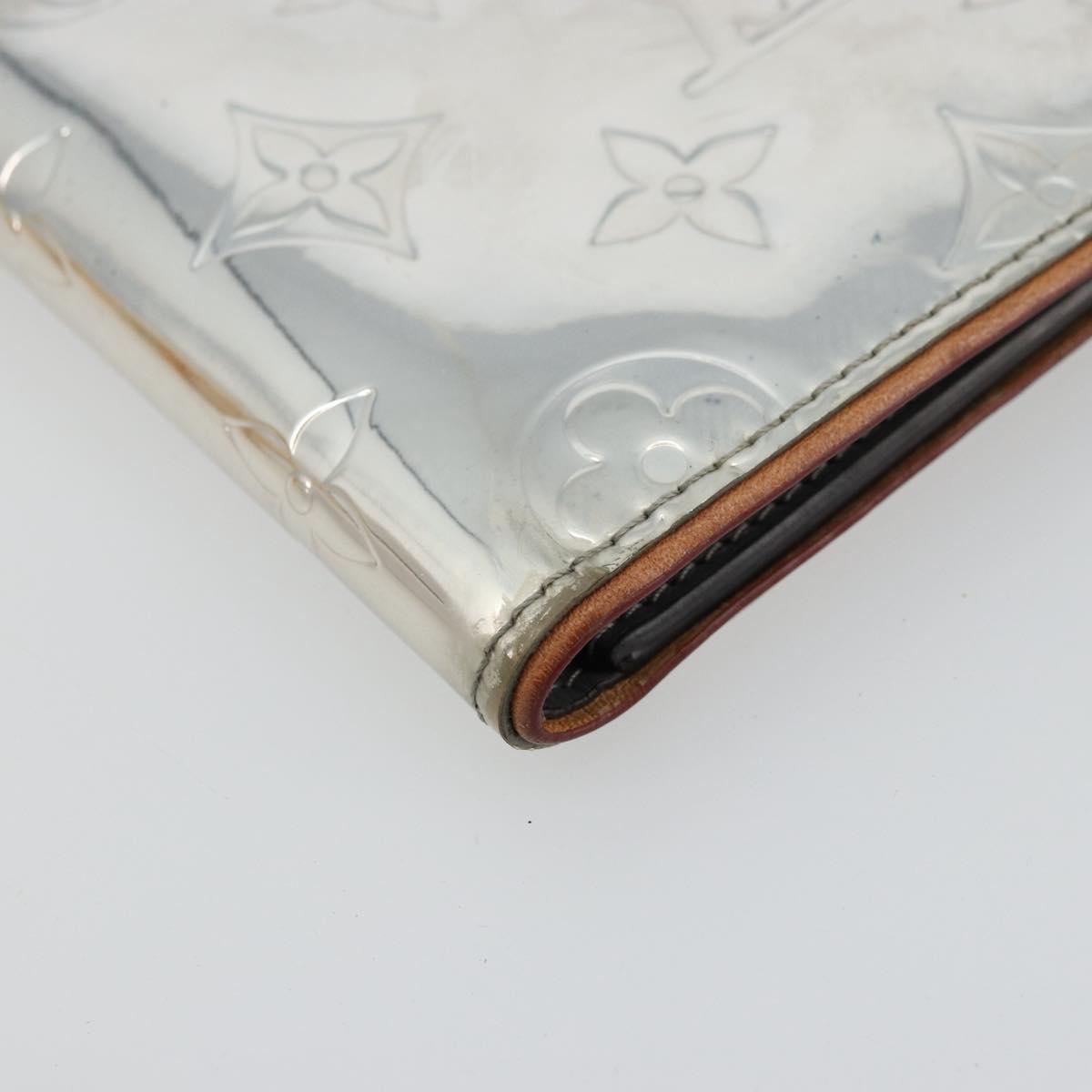 LOUIS VUITTON Mirror Portefeuille Slender Wallet Silver M80806 LV Auth 170546A