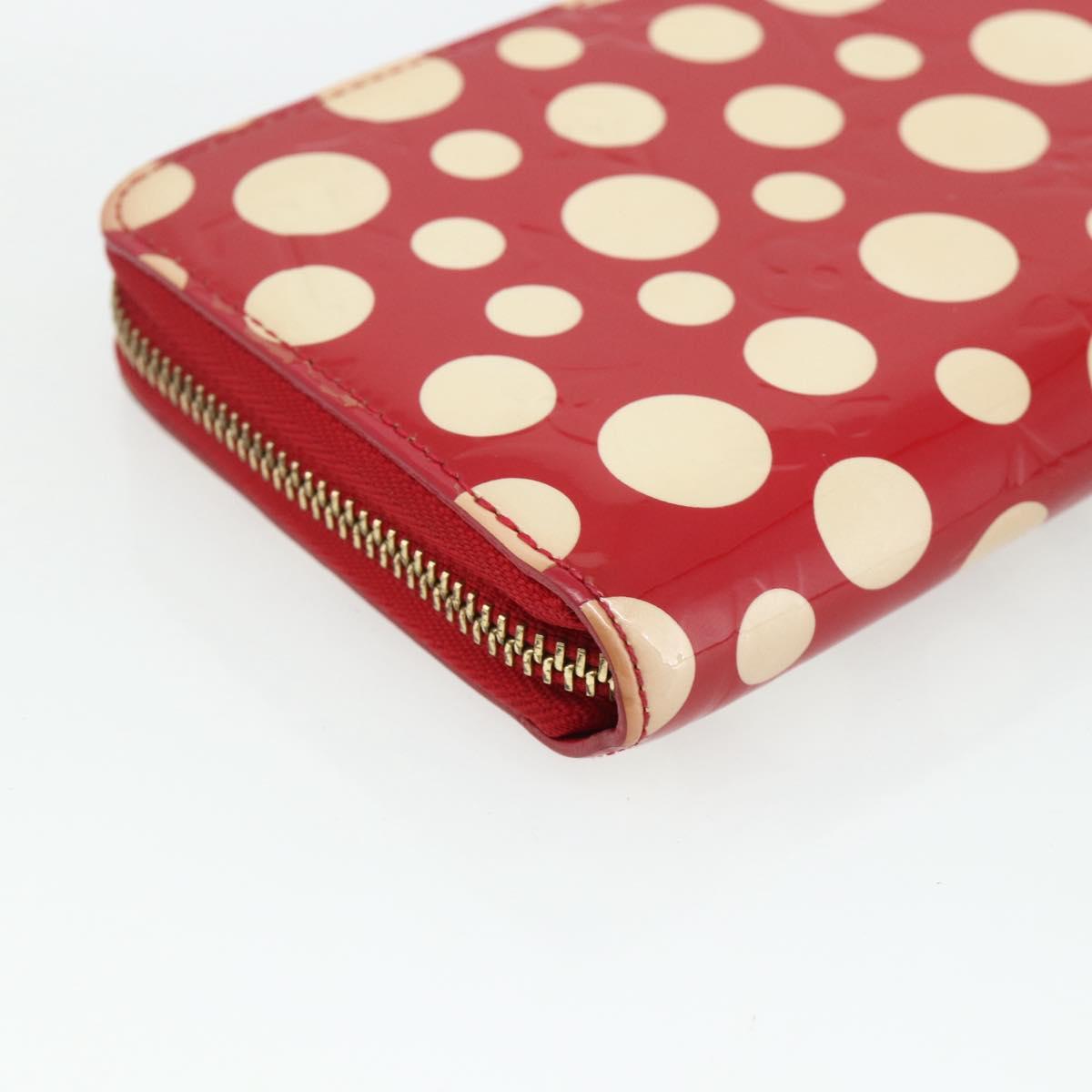 LOUIS VUITTON Yayoi Kusama Zippy Wallet Long Wallet Red M91572 LV Auth 170548A