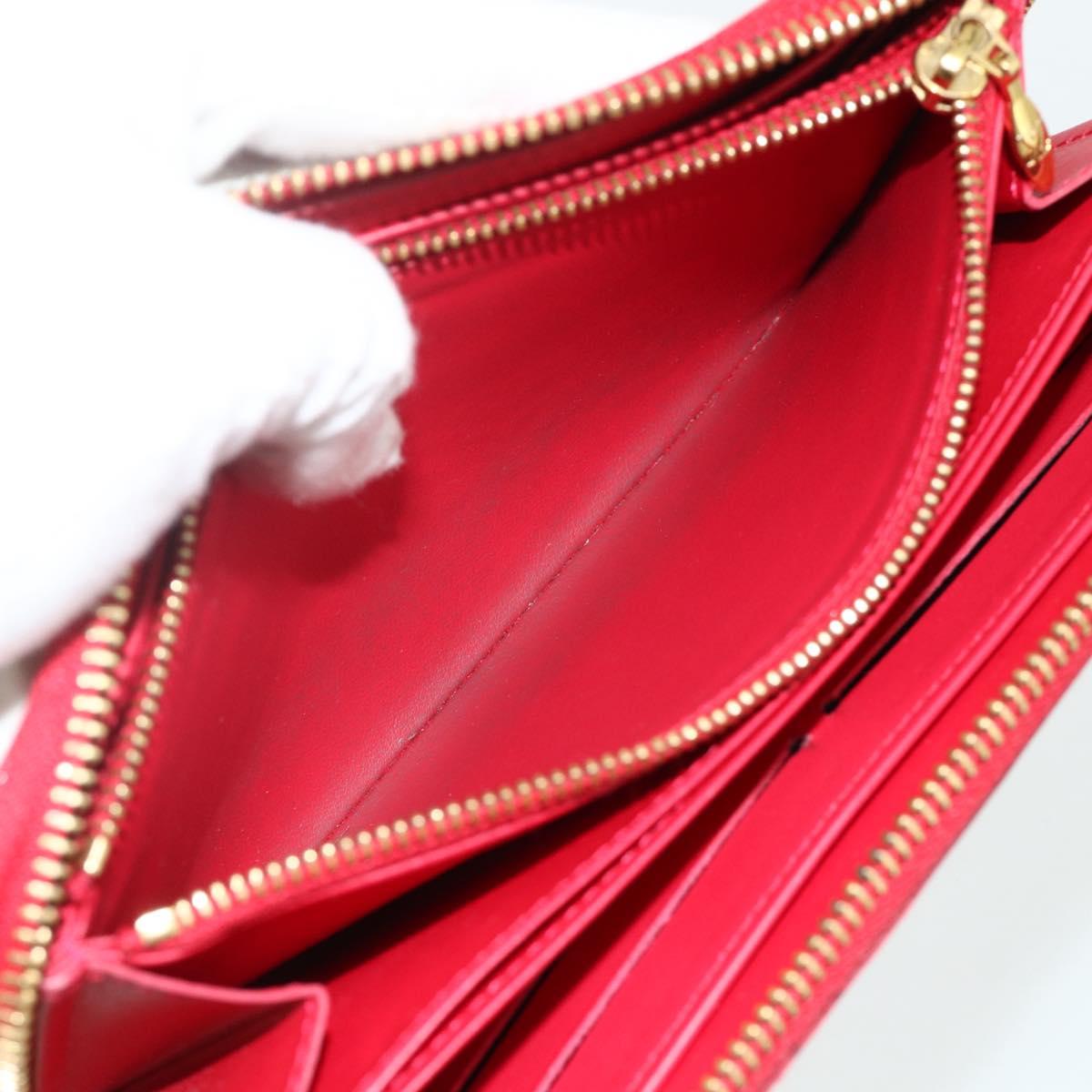 LOUIS VUITTON Yayoi Kusama Zippy Wallet Long Wallet Red M91572 LV Auth 170548A