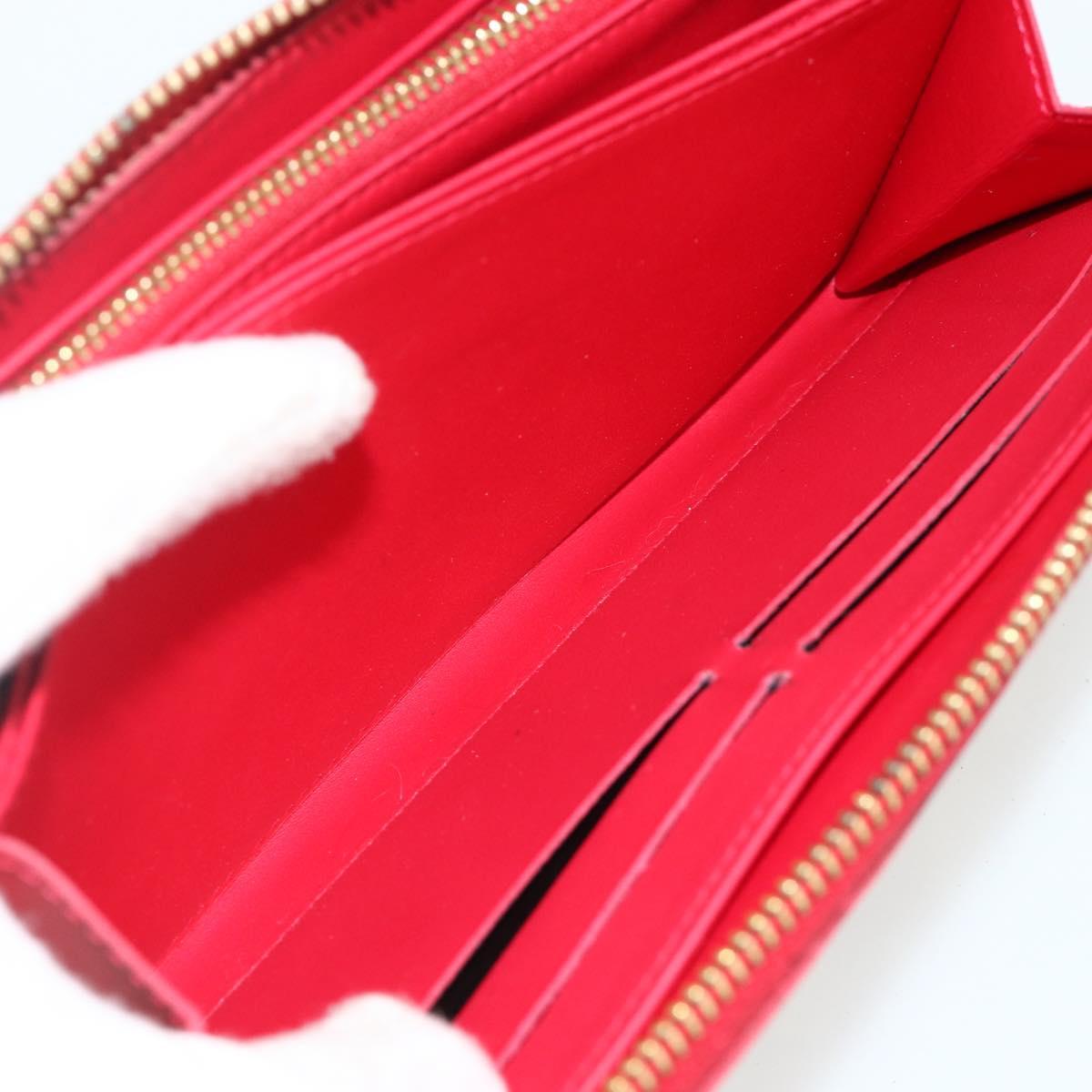 LOUIS VUITTON Yayoi Kusama Zippy Wallet Long Wallet Red M91572 LV Auth 170548A