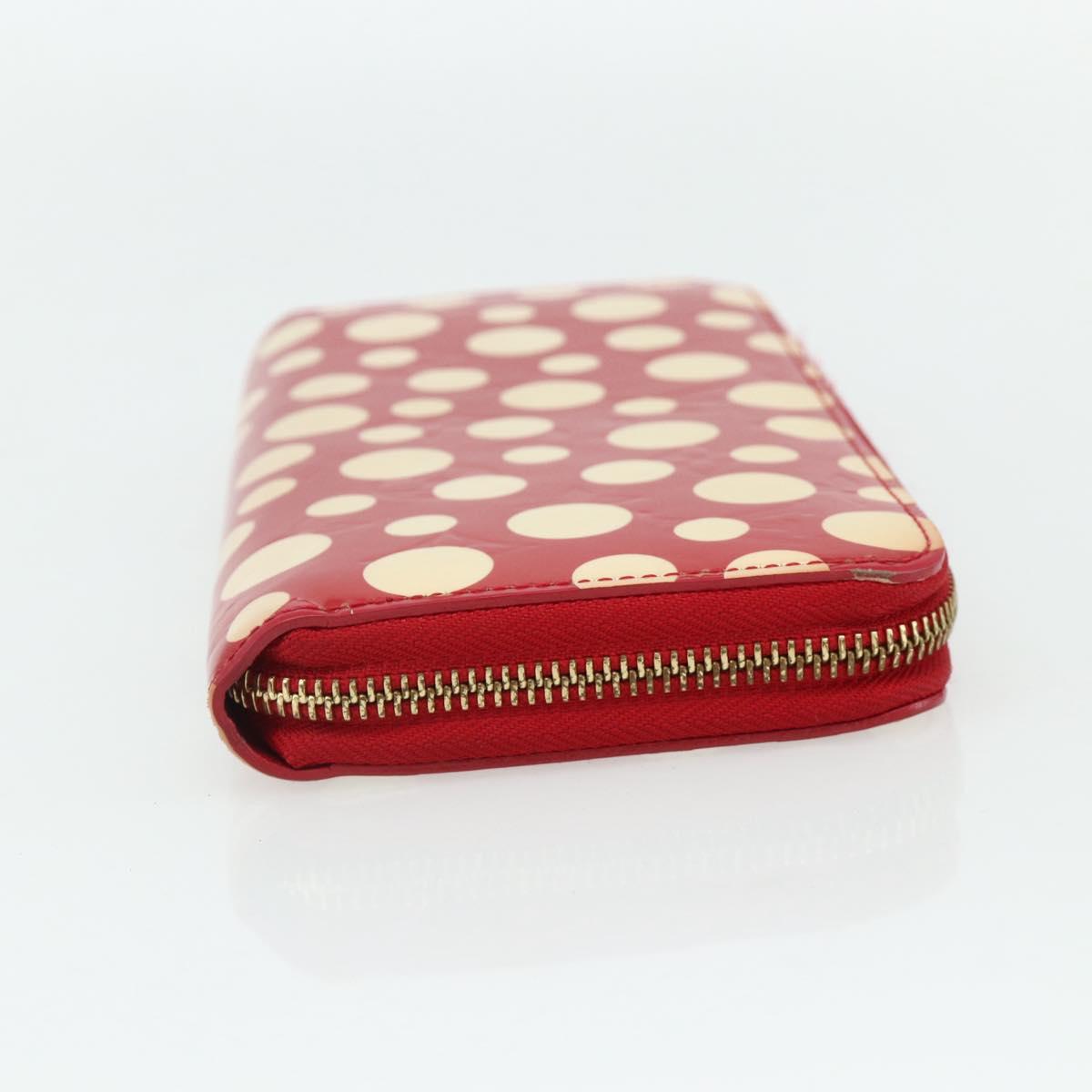 LOUIS VUITTON Yayoi Kusama Zippy Wallet Long Wallet Red M91572 LV Auth 170548A