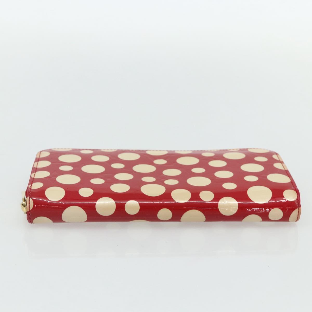 LOUIS VUITTON Yayoi Kusama Zippy Wallet Long Wallet Red M91572 LV Auth 170548A
