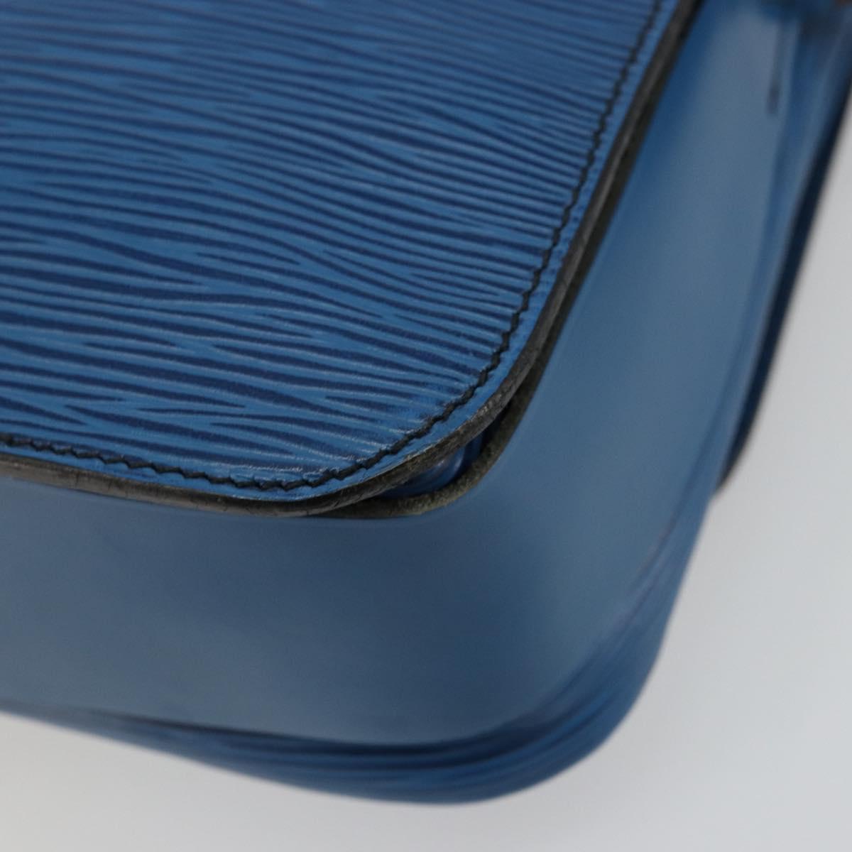 LOUIS VUITTON Epi Cartouchiere MM Shoulder Bag Blue M52245 LV Auth 170556