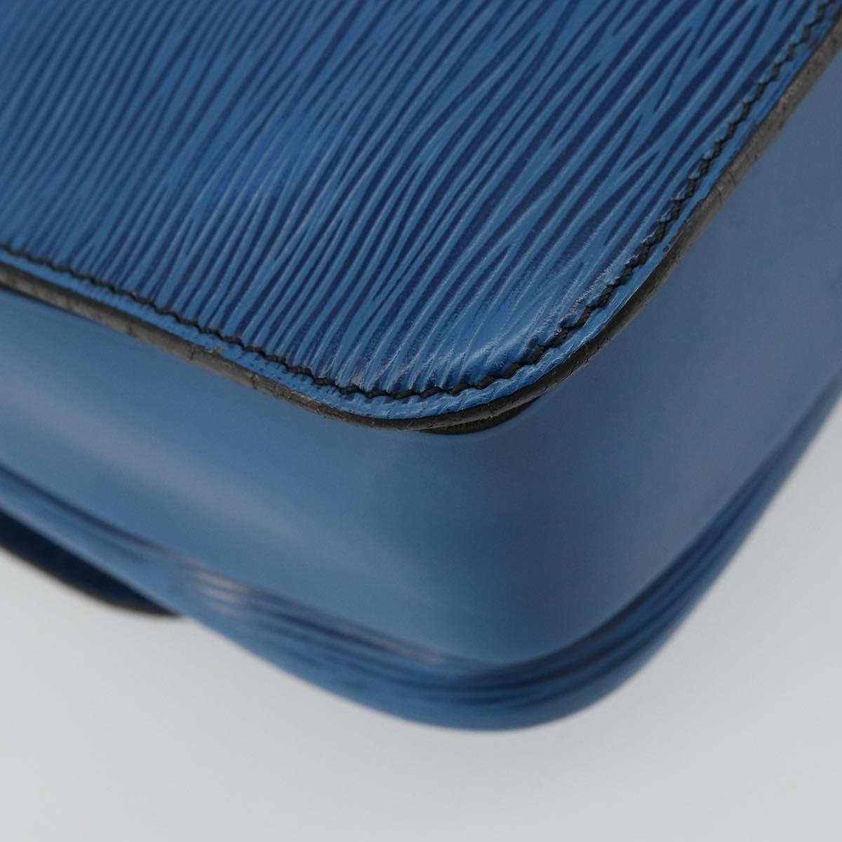 LOUIS VUITTON Epi Cartouchiere MM Shoulder Bag Blue M52245 LV Auth 170556
