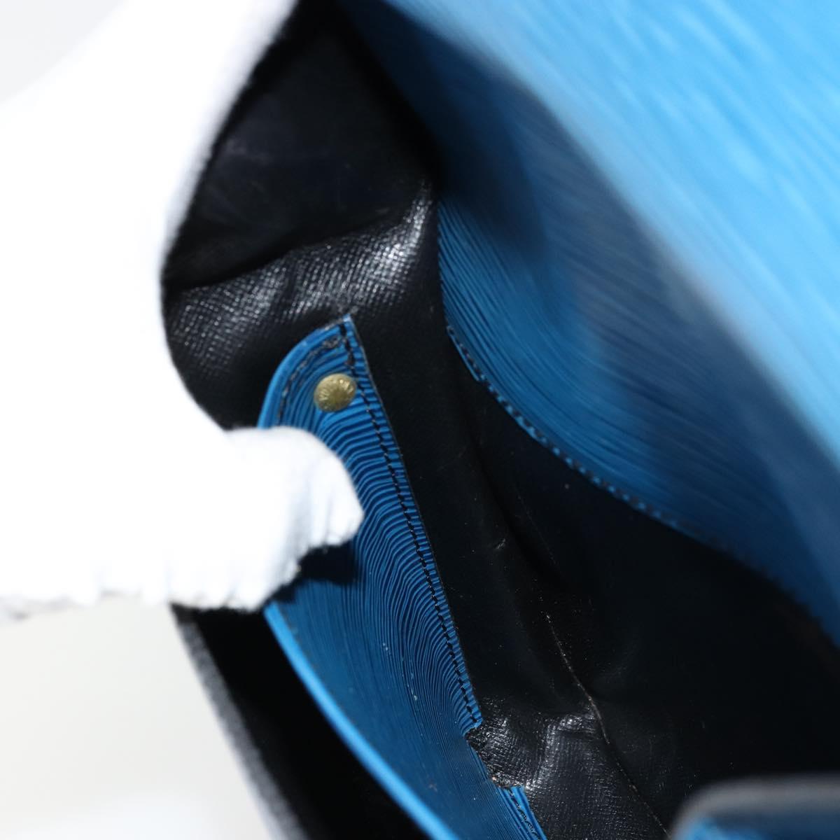 LOUIS VUITTON Epi Cartouchiere MM Shoulder Bag Blue M52245 LV Auth 170556