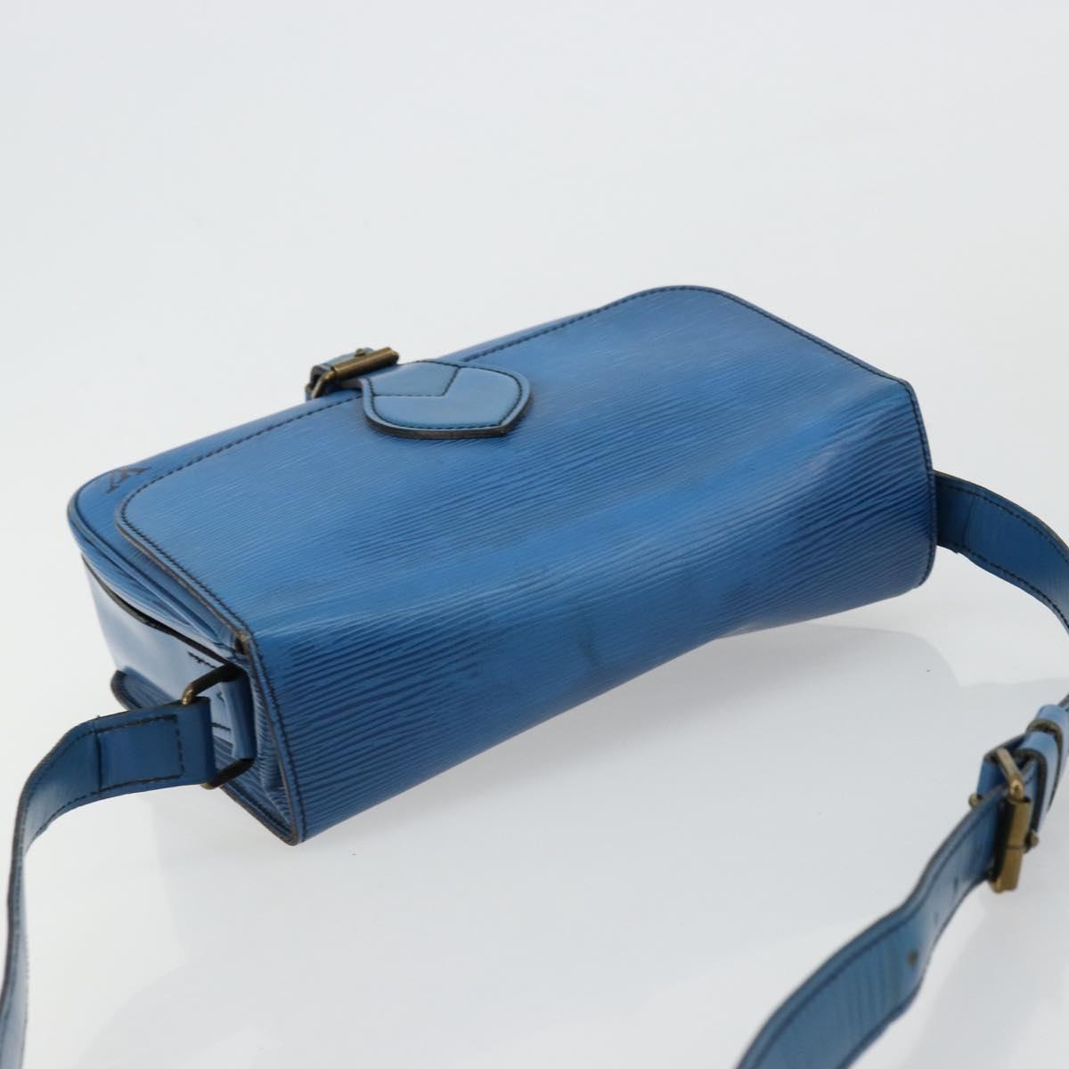 LOUIS VUITTON Epi Cartouchiere MM Shoulder Bag Blue M52245 LV Auth 170556