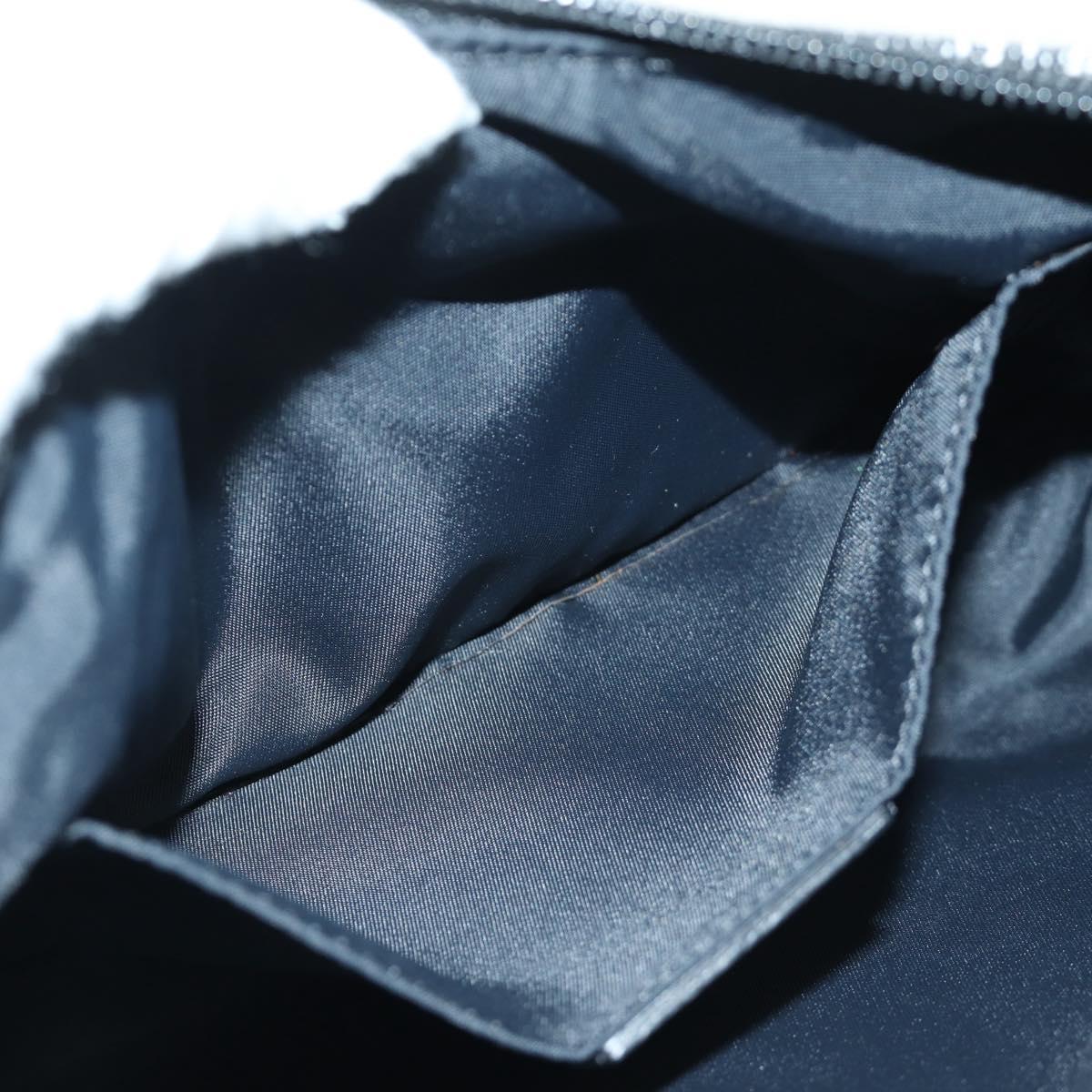 Christian Dior Trotter Canvas Accessory Pouch Black Silver Auth 170558V