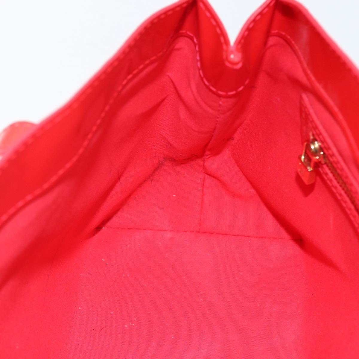 LOUIS VUITTON Monogram Vernis Wilshire PM Bag Rouge Grunadine M91723 Auth 170570