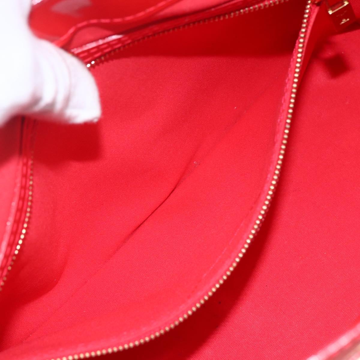 LOUIS VUITTON Monogram Vernis Wilshire PM Bag Rouge Grunadine M91723 Auth 170570