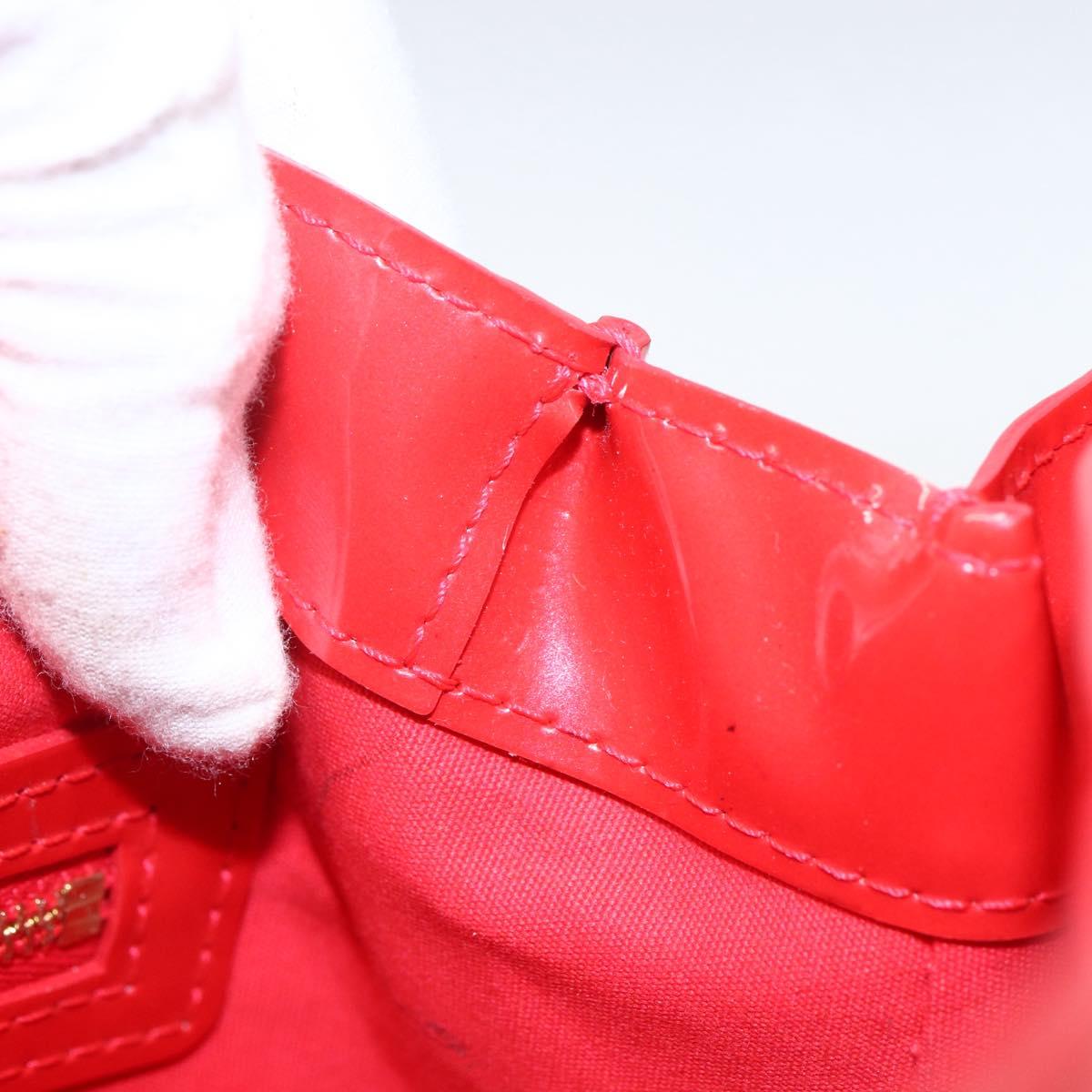 LOUIS VUITTON Monogram Vernis Wilshire PM Bag Rouge Grunadine M91723 Auth 170570