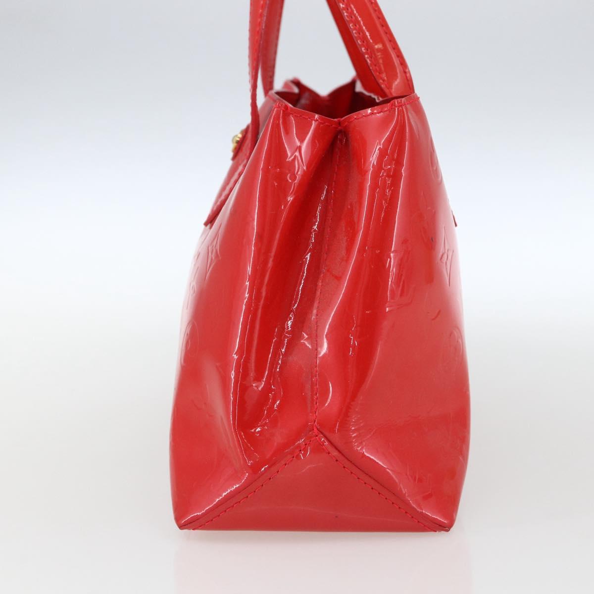 LOUIS VUITTON Monogram Vernis Wilshire PM Bag Rouge Grunadine M91723 Auth 170570