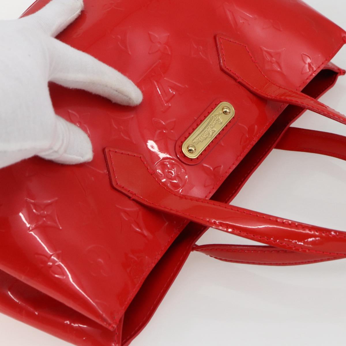 LOUIS VUITTON Monogram Vernis Wilshire PM Bag Rouge Grunadine M91723 Auth 170570