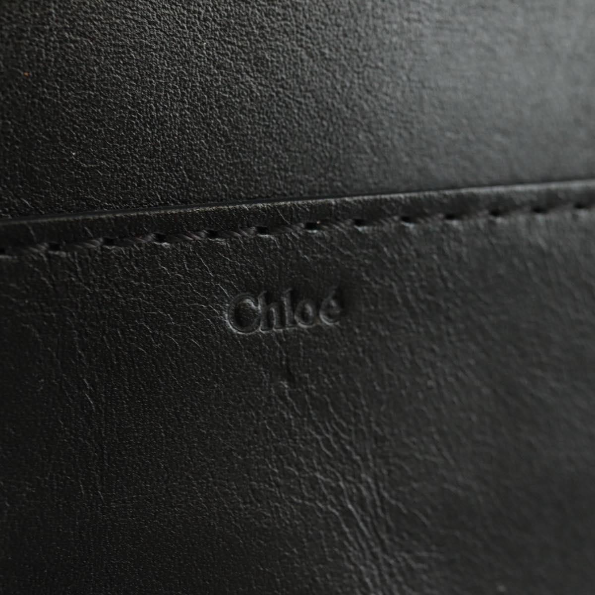 Chloe Alice Hand Bag Leather 2way Blue Gold Auth 170574V
