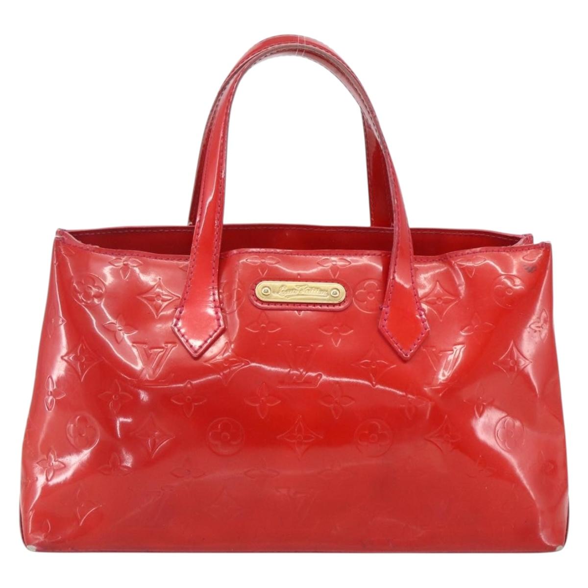 LOUIS VUITTON Monogram Vernis Wilshire PM Hand Bag Rose Pop M93643 Auth 170575