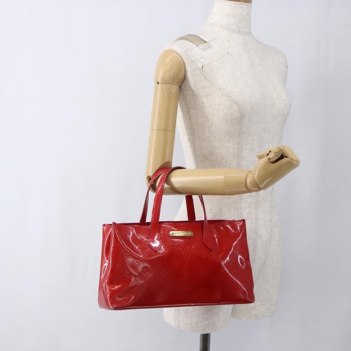 LOUIS VUITTON Monogram Vernis Wilshire PM Hand Bag Rose Pop M93643 Auth 170575