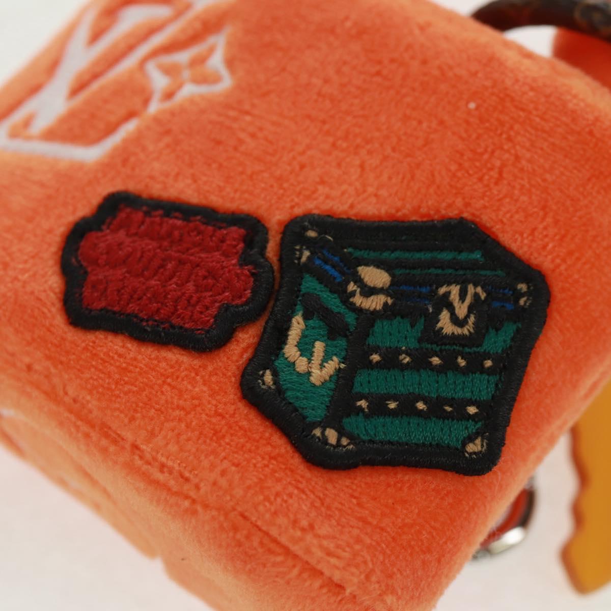 LOUIS VUITTON LV Lucky Rock Bag Charm Fur Orange M03107 LV Auth 170579SAM