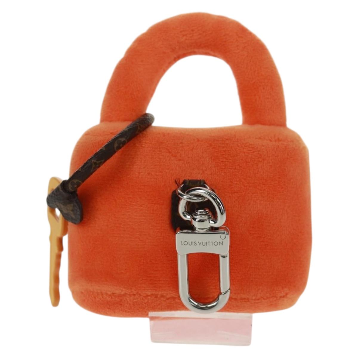 LOUIS VUITTON LV Lucky Rock Bag Charm Fur Orange M03107 LV Auth 170579SAM