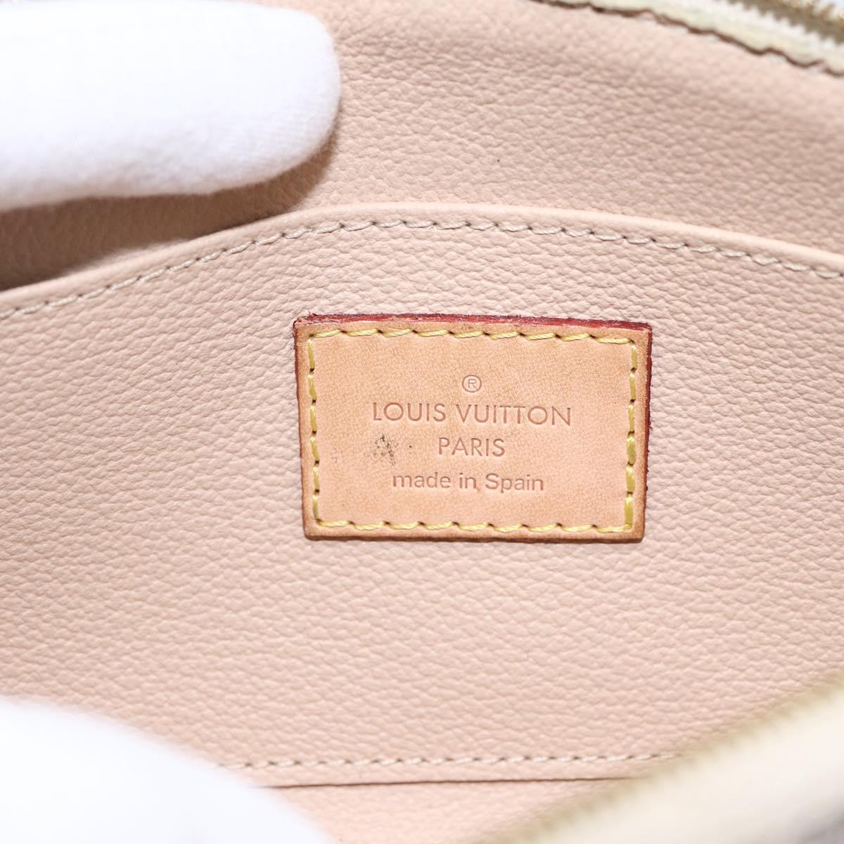 LOUIS VUITTON Damier Azur Pochette Cosmetic PM Pouch N60024 LV Auth 170582
