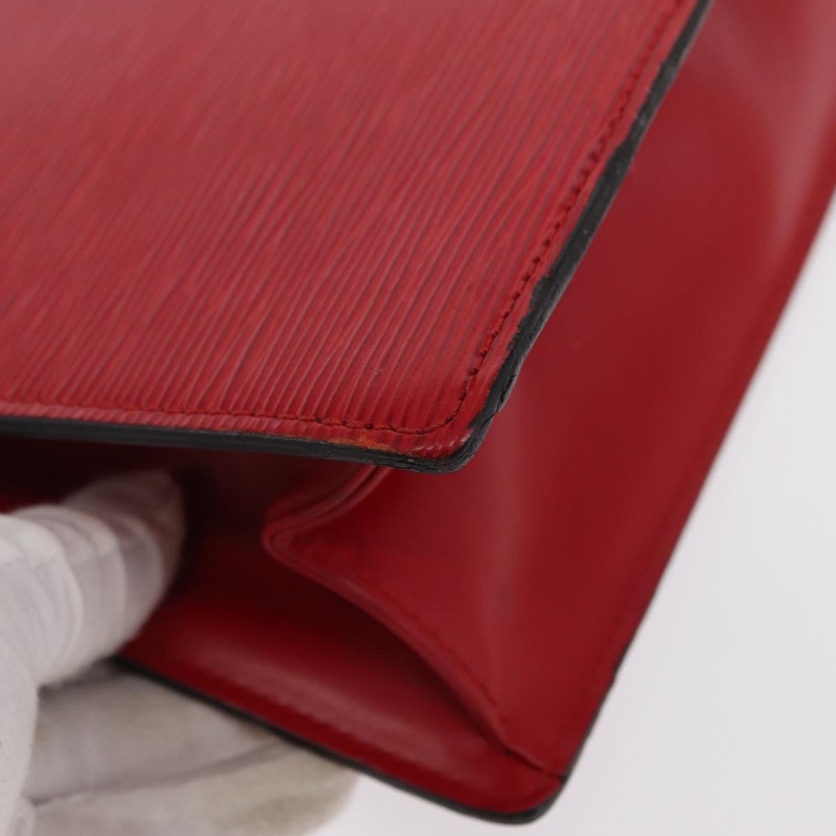 LOUIS VUITTON Epi Trousse Crete Clutch Bag Red M48407 LV Auth 170589