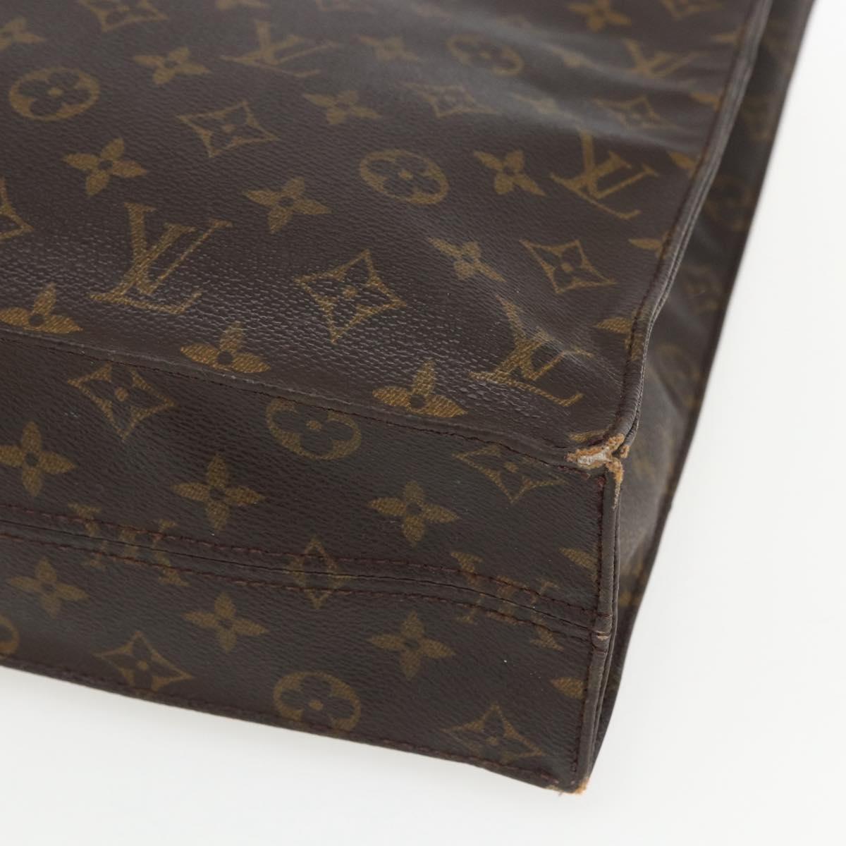 LOUIS VUITTON Monogram Sac Plat Hand Bag M51140 LV Auth 170610