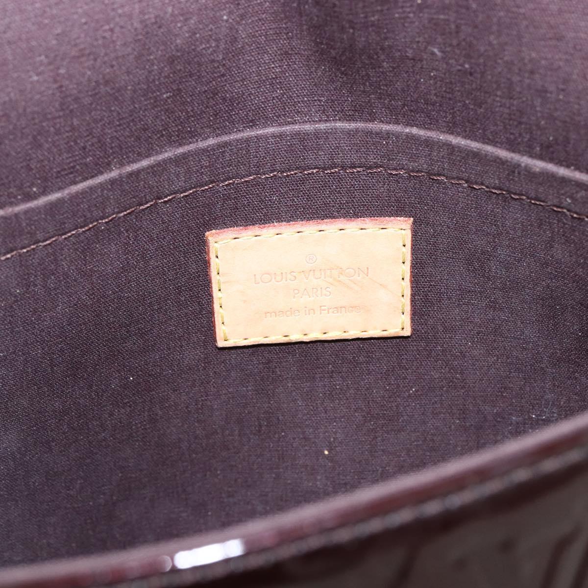 LOUIS VUITTON Monogram Vernis Bell Flower PM Bag Amarante M91704 LV Auth 170613