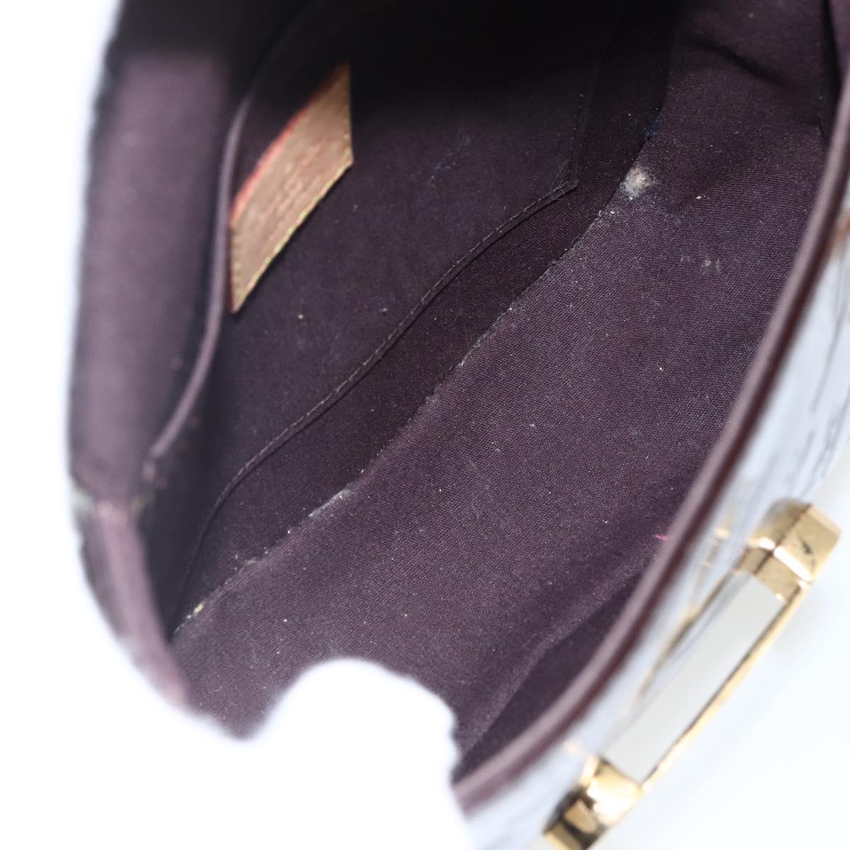 LOUIS VUITTON Monogram Vernis Bell Flower PM Bag Amarante M91704 LV Auth 170613