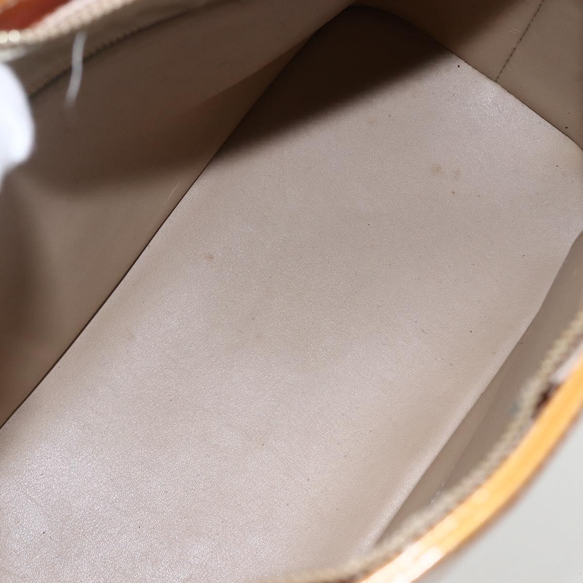 LOUIS VUITTON Monogram Vernis Houston Hand Bag Beige M91004 LV Auth 170615