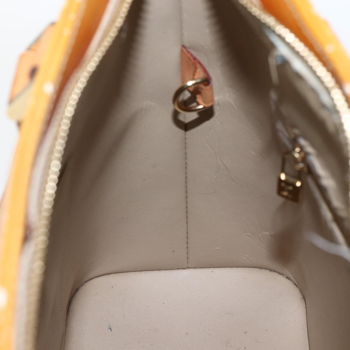 LOUIS VUITTON Monogram Vernis Houston Hand Bag Beige M91004 LV Auth 170615