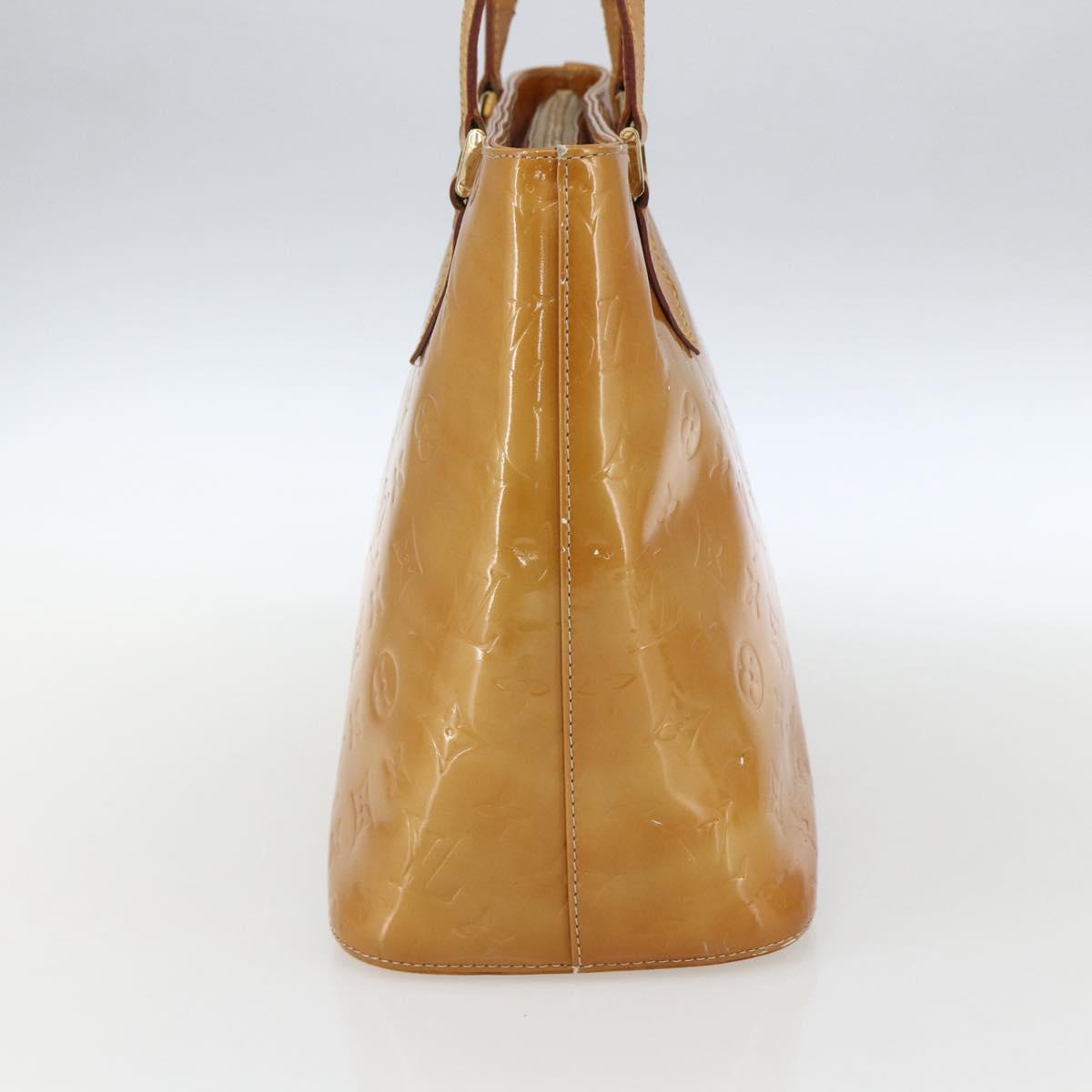 LOUIS VUITTON Monogram Vernis Houston Hand Bag Beige M91004 LV Auth 170615