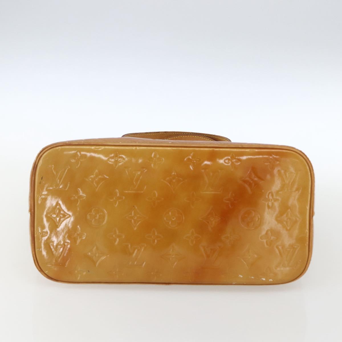 LOUIS VUITTON Monogram Vernis Houston Hand Bag Beige M91004 LV Auth 170615