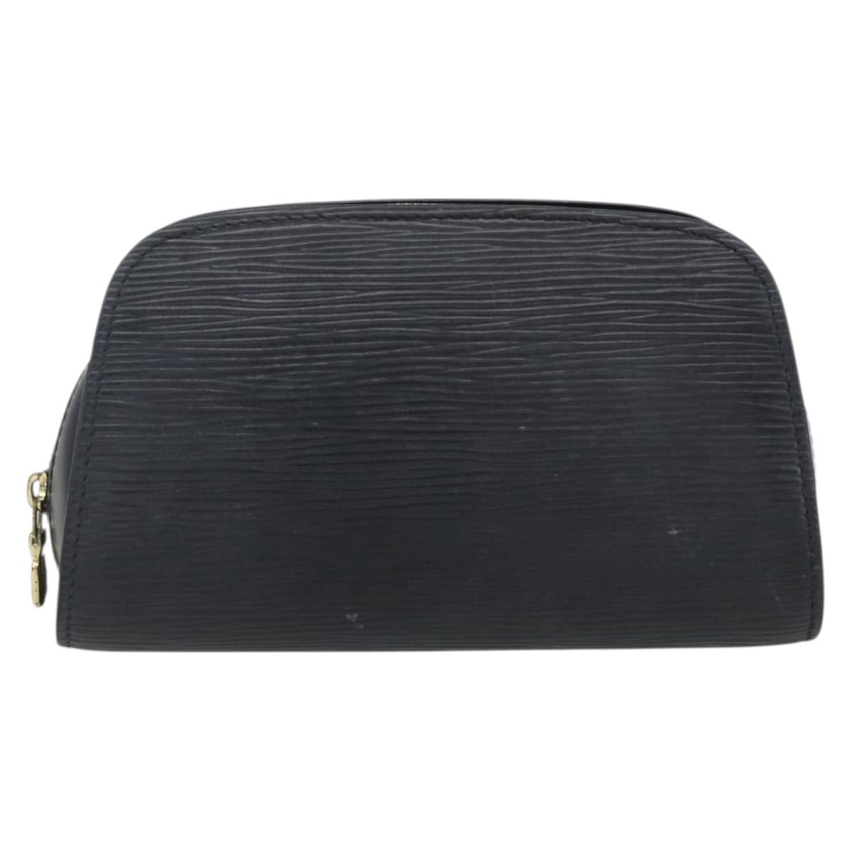 LOUIS VUITTON Epi Dauphine PM Pouch Black M48442 LV Auth 170622