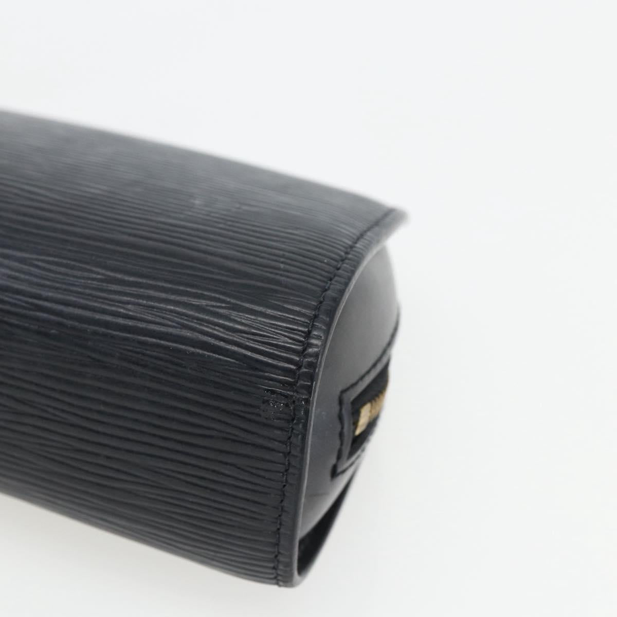 LOUIS VUITTON Epi Dauphine PM Pouch Black M48442 LV Auth 170622