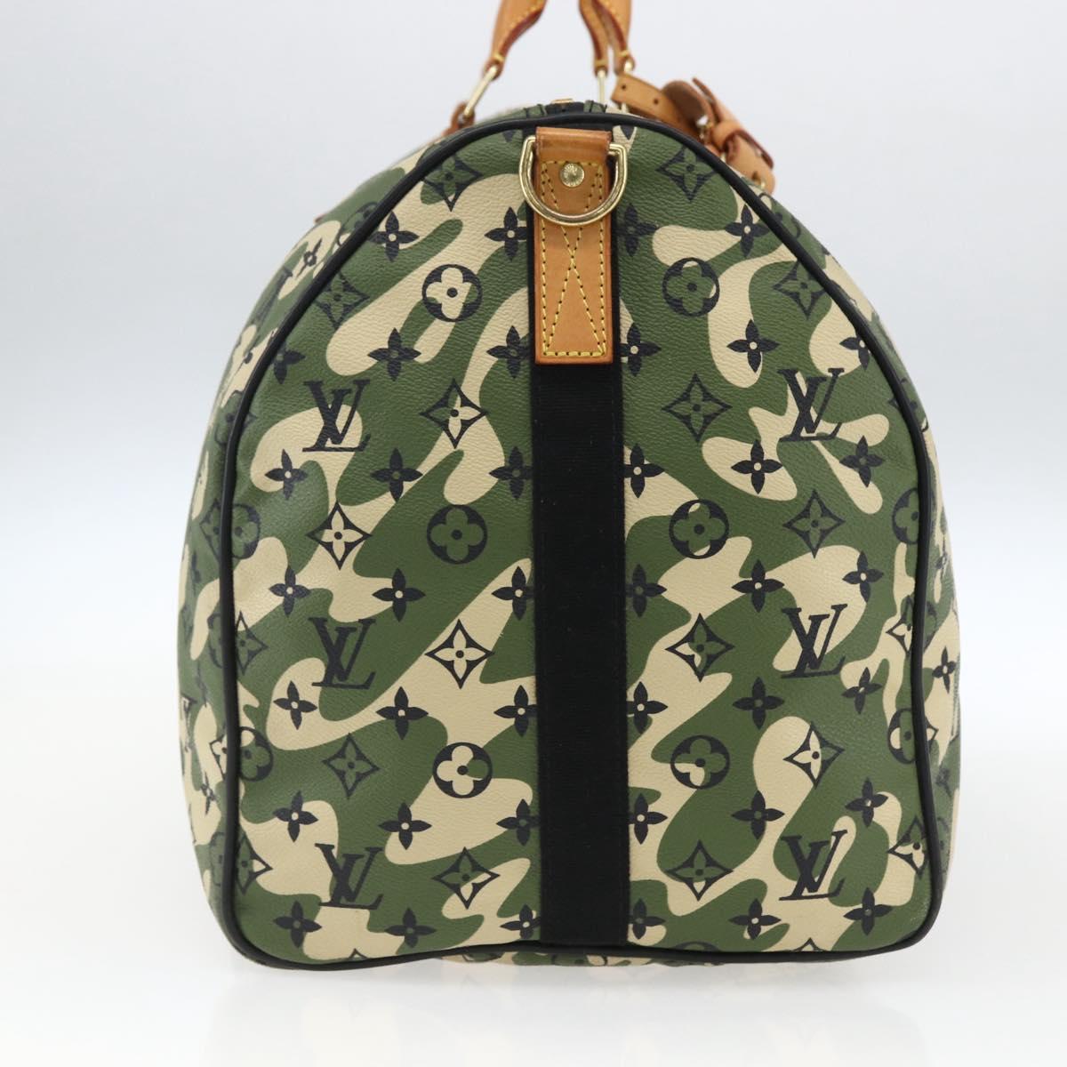 LOUIS VUITTON Camouflage Keepall Bandouliere 55 Bag M95774 LV Auth 170663SM