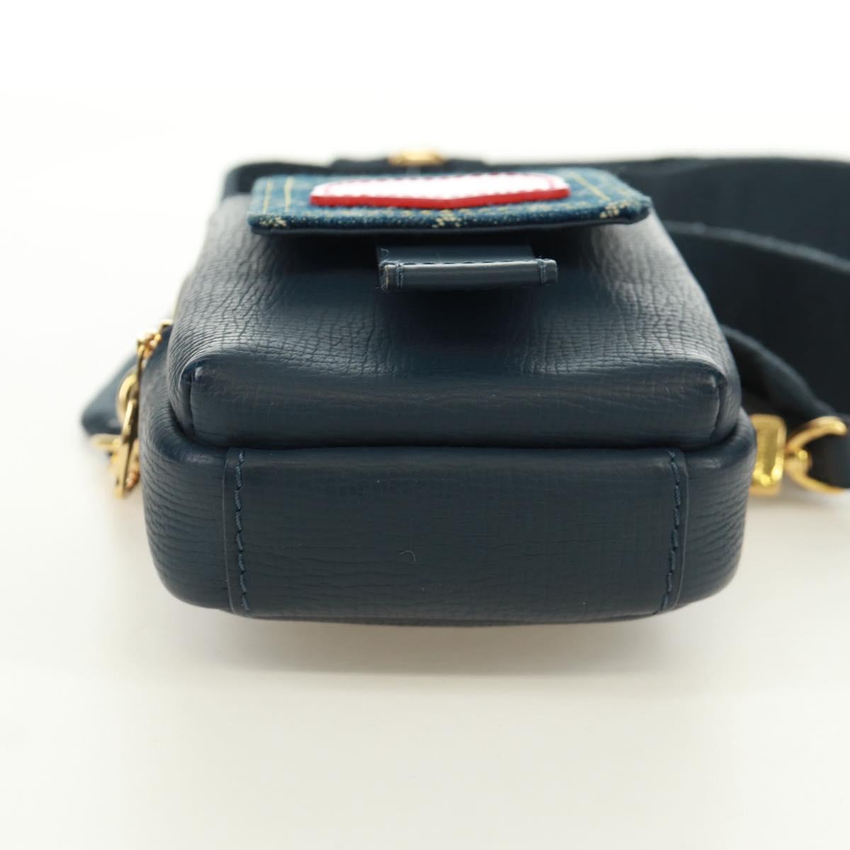 LOUIS VUITTON Monogram Denim LV MADE Double Phone Pouch M81060 LV Auth 170667SM