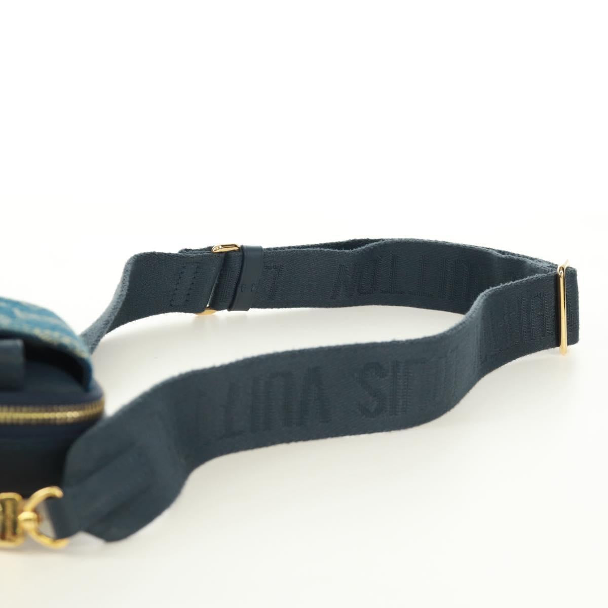 LOUIS VUITTON Monogram Denim LV MADE Double Phone Pouch M81060 LV Auth 170667SM
