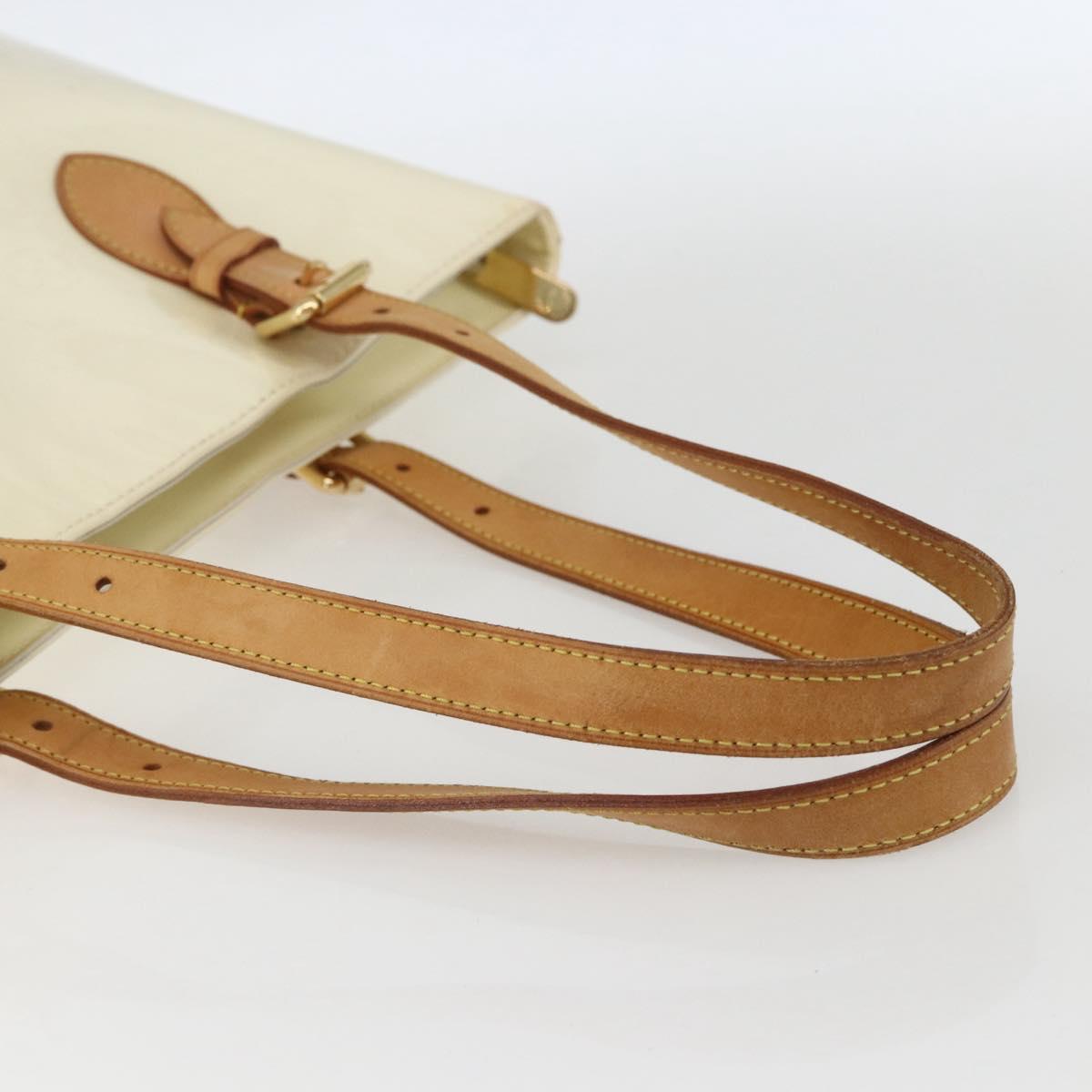 LOUIS VUITTON Monogram Vernis Brentwood Shoulder Bag Perle M91512 LV Auth 170681