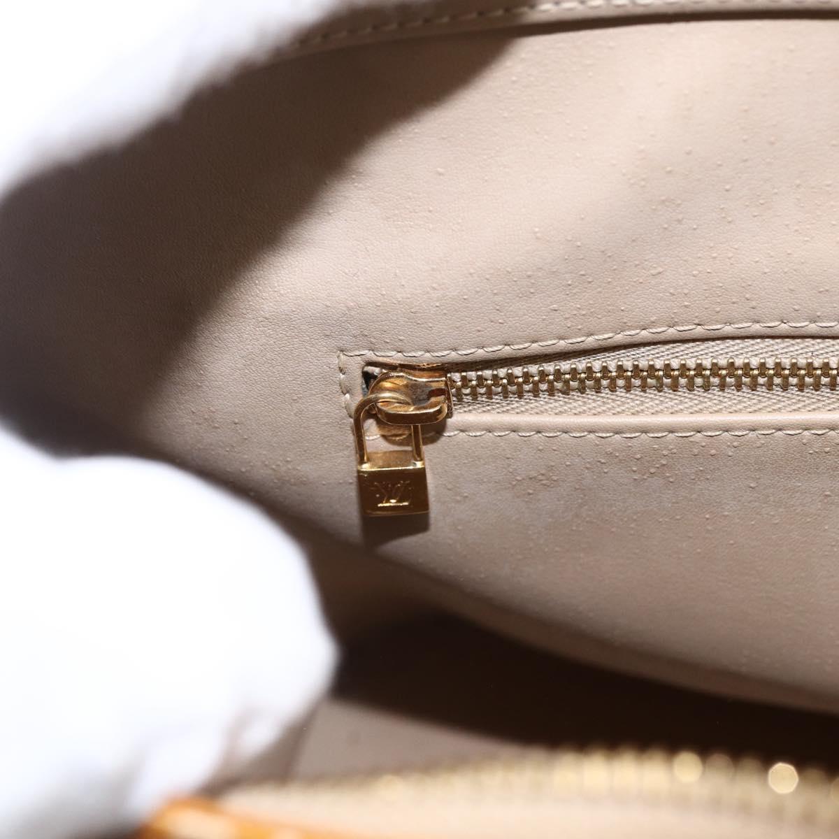 LOUIS VUITTON Monogram Vernis Houston Hand Bag Beige M91004 LV Auth 170682
