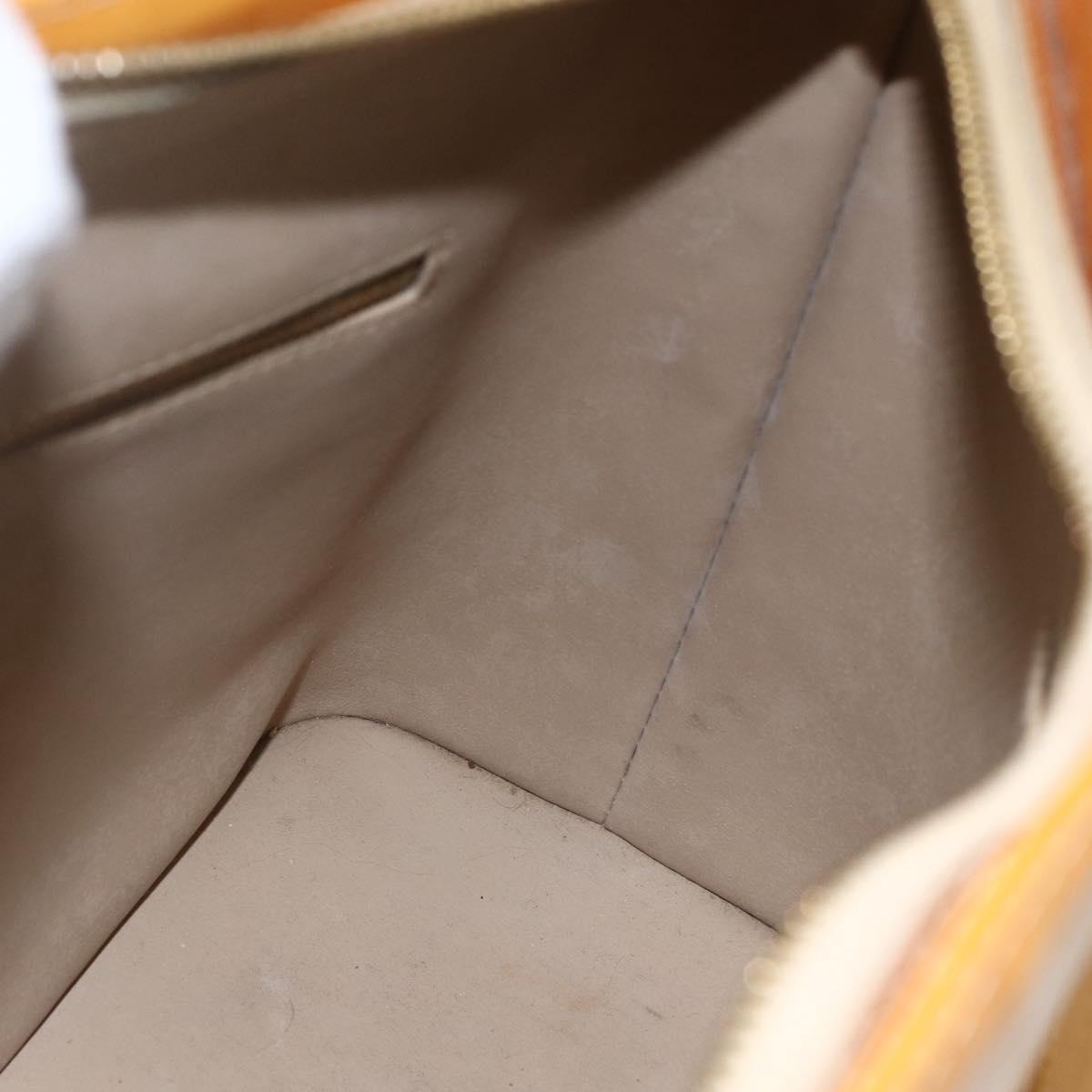 LOUIS VUITTON Monogram Vernis Houston Hand Bag Beige M91004 LV Auth 170682