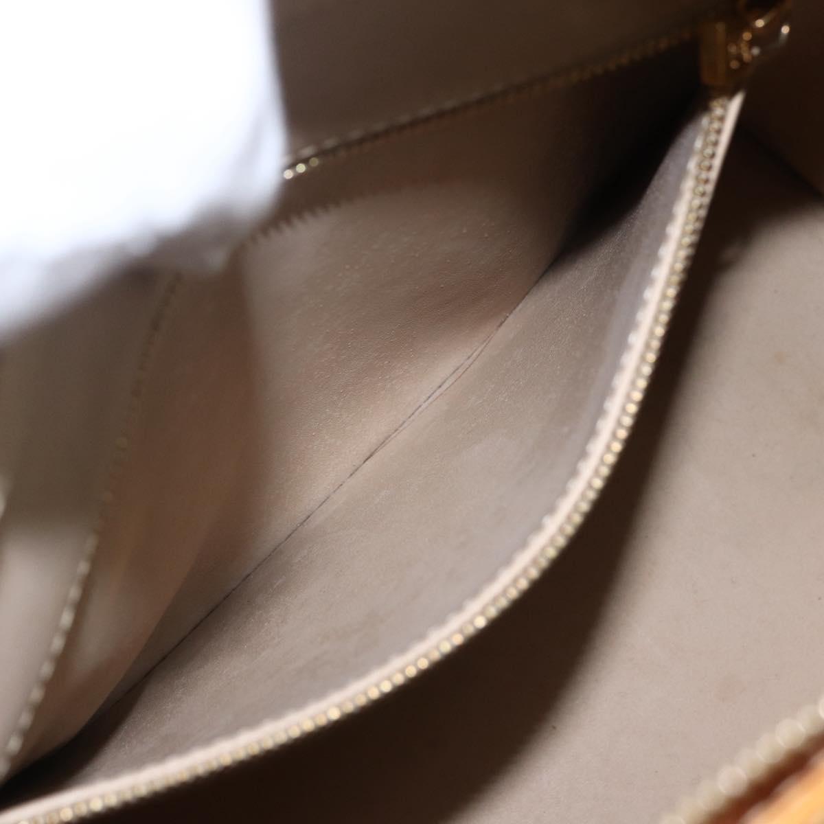 LOUIS VUITTON Monogram Vernis Houston Hand Bag Beige M91004 LV Auth 170682