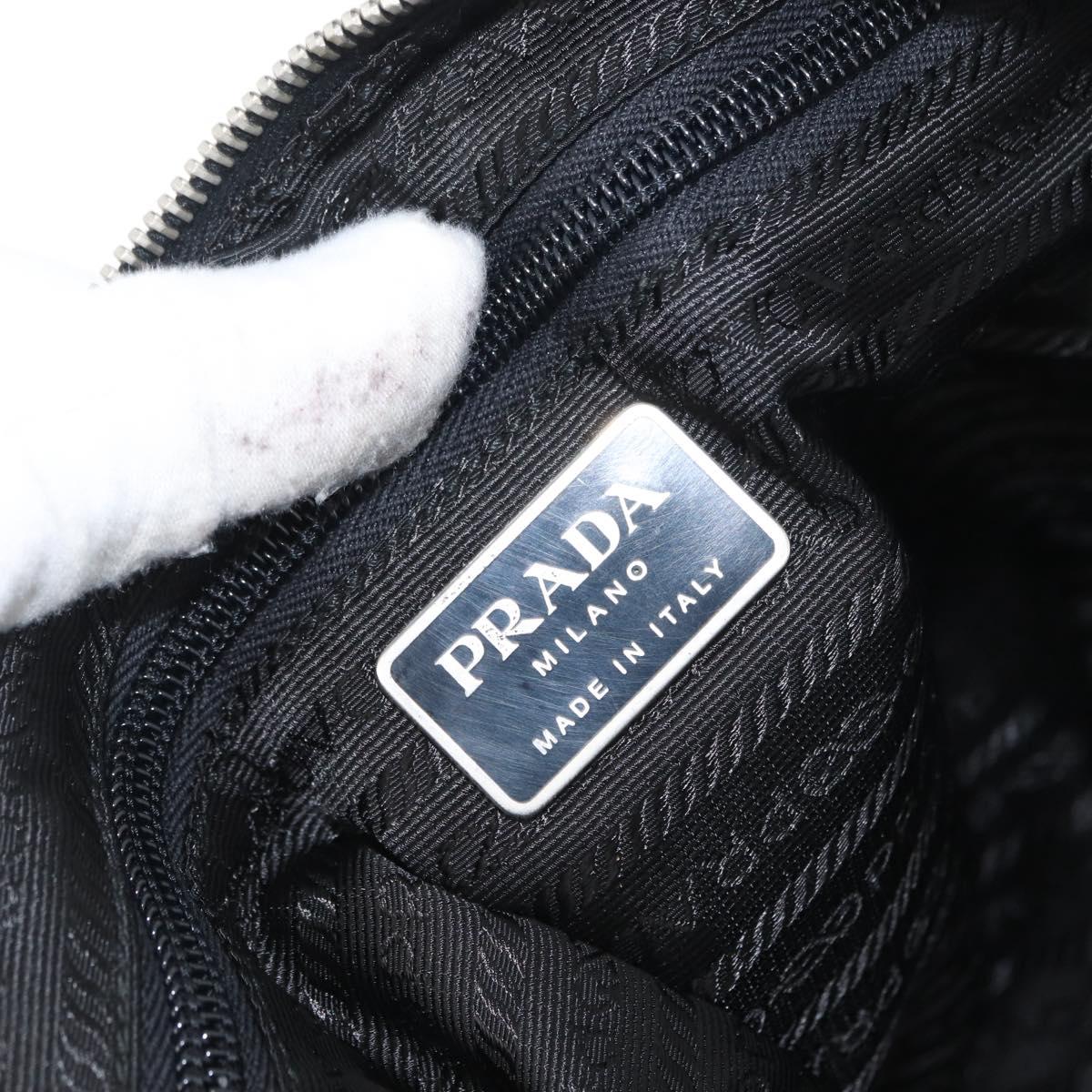 PRADA Tote Bag Nylon Blue Silver Auth 170684