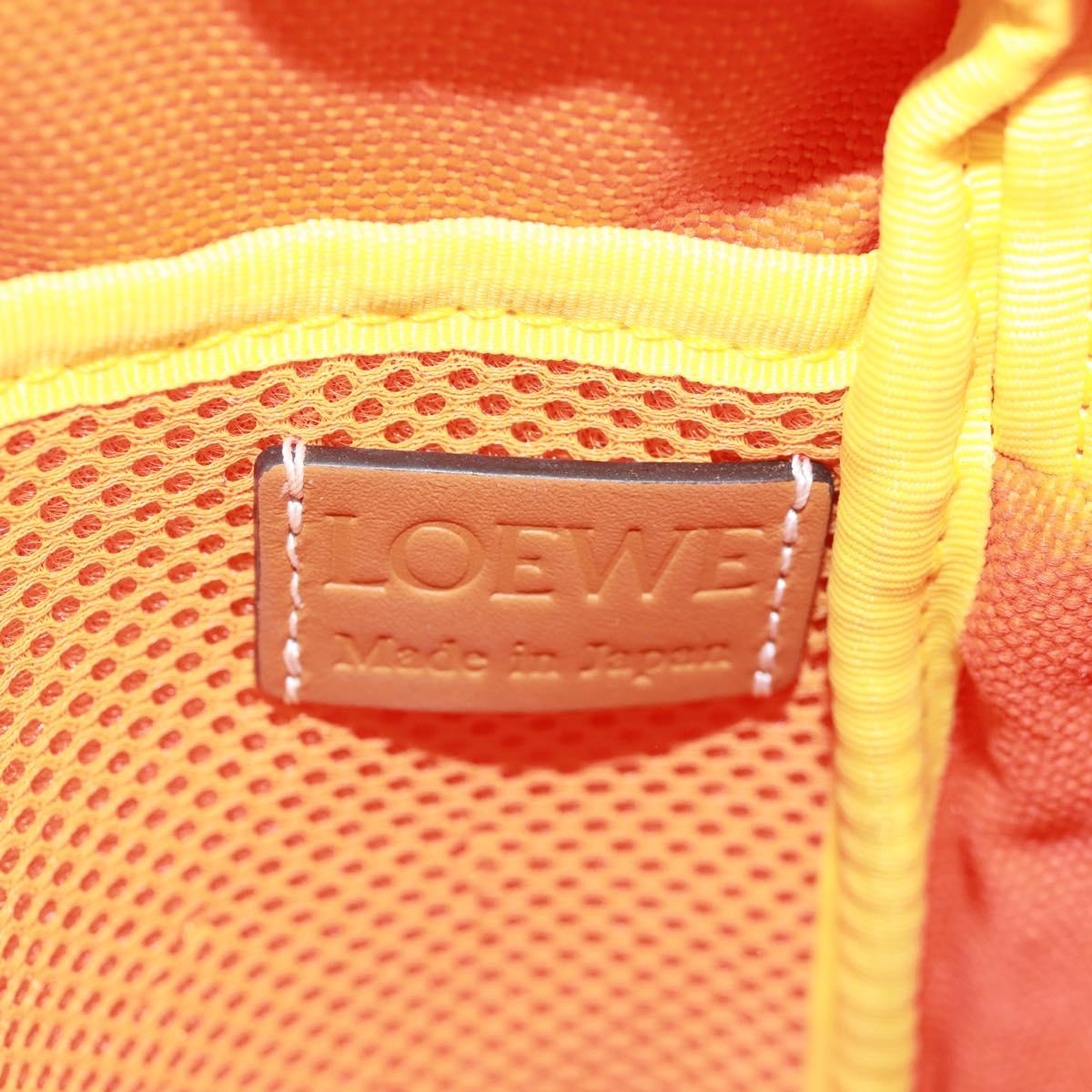 LOEWE Shoulder Bag Canvas Purple Silver Auth 170688M